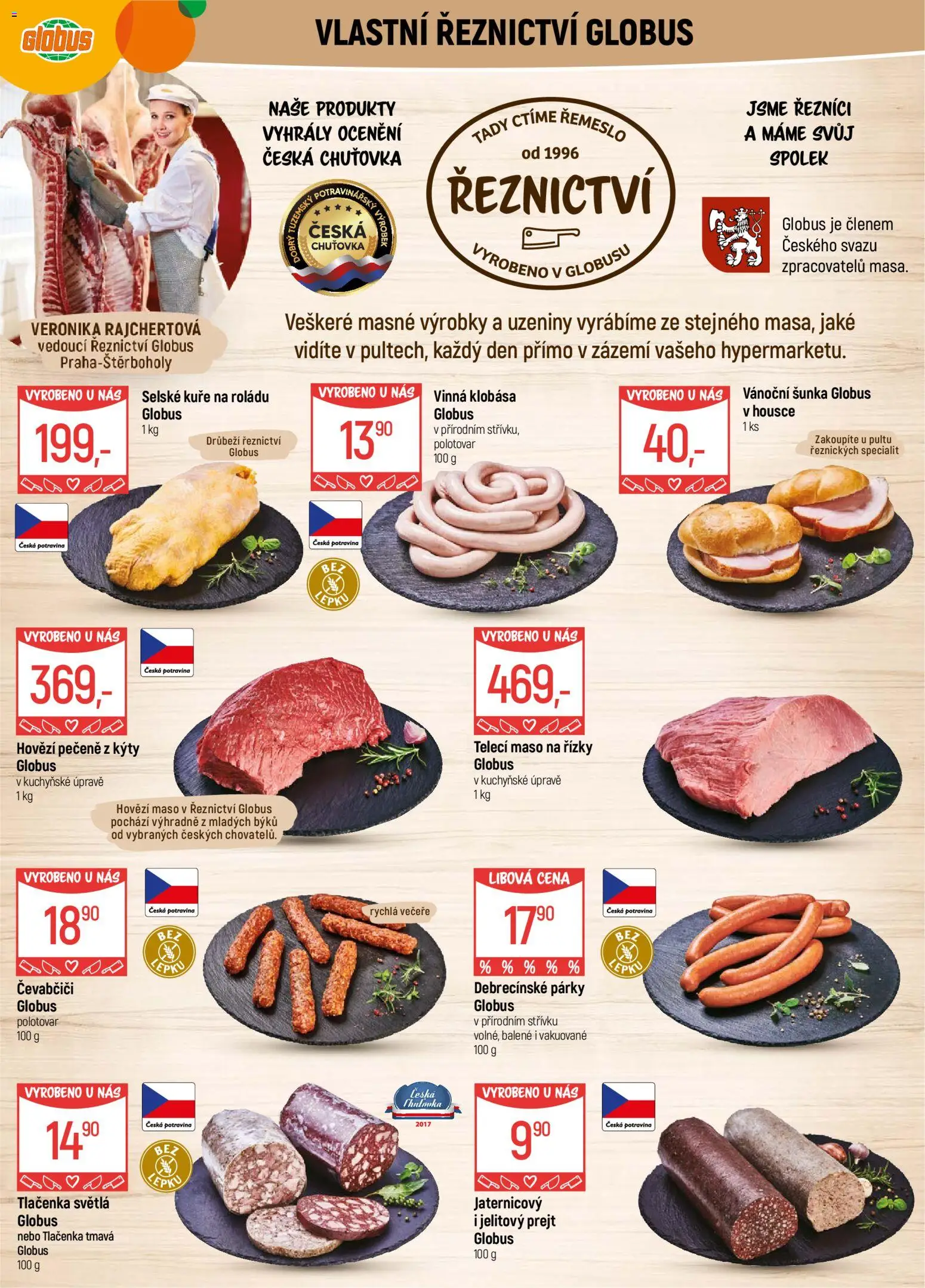 Globus leták - Praha-Štěrboholy  od 03.12.2025 | Strana: 5 | Produkty: Šunka, Párky, Klobása, Tlačenka