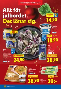 Lidl - erbjudanden - Förhandsvisning av reklamblad från butik Lidl aktuell från 15.12.2025 | Sida: 6 | Produkter: Senap, Sill, Majonnäs, Ugnen