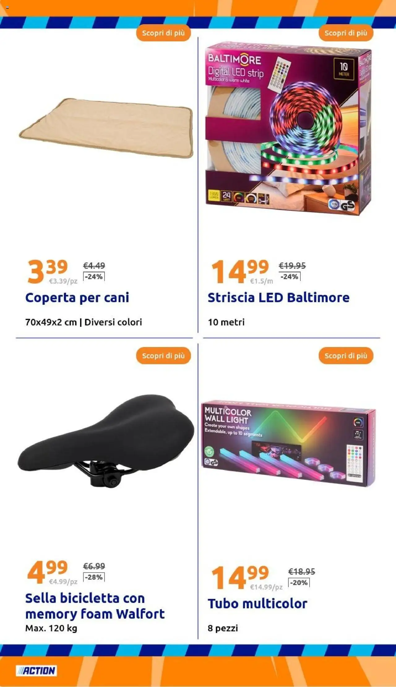 Volantino Action del 03.09.2025 | Pagina: 30 | Prodotti: Bicicletta, Tubo, Coperta
