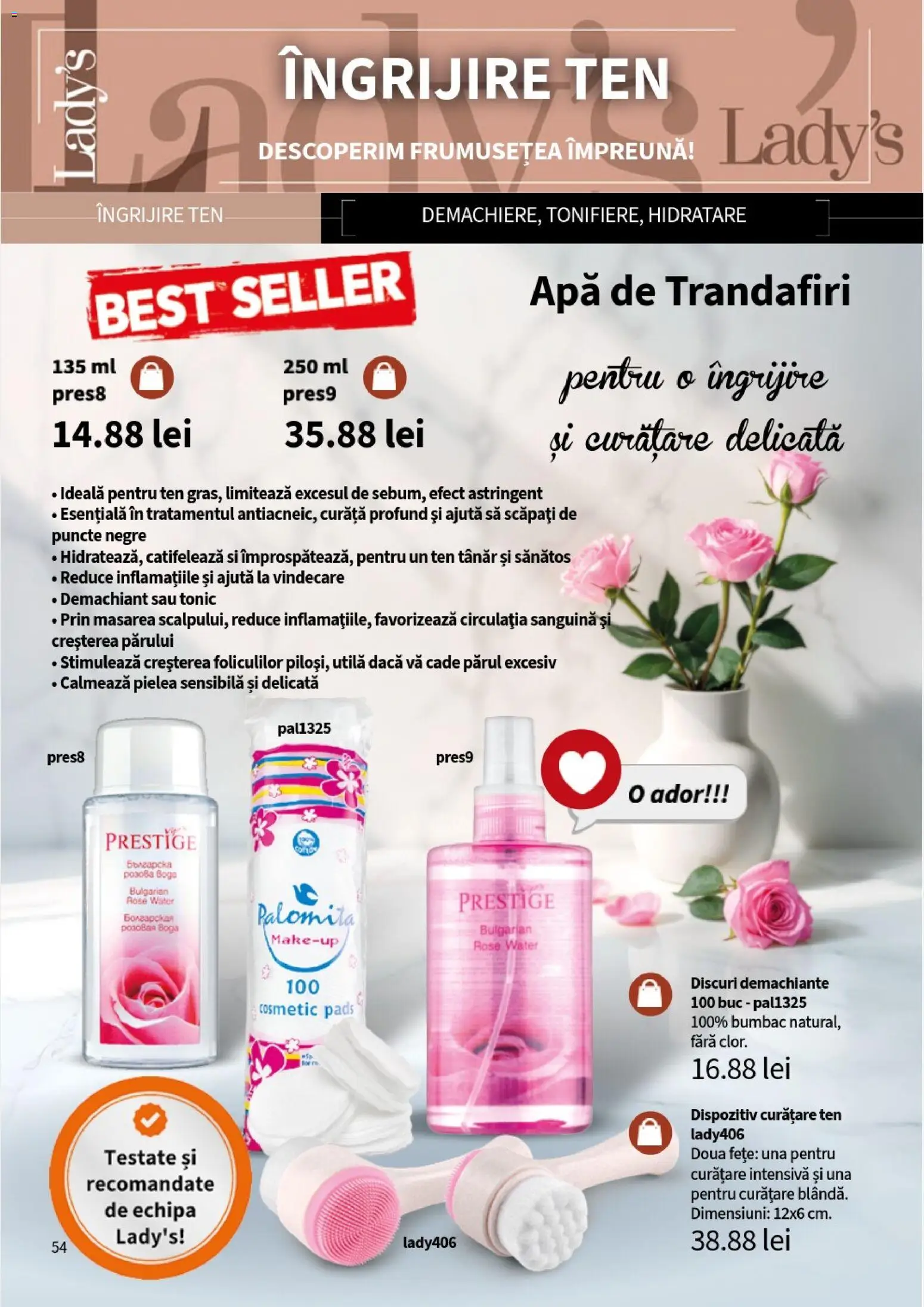 Noul catalog Lady’s – valabil de la 10.11.2025 | Pagină: 56 | Produse: Demachiant, Apă