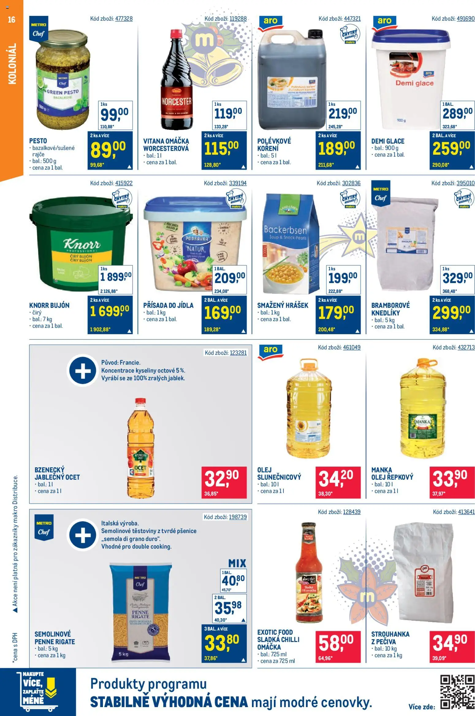 Makro leták - Gastronomie od 17.12.2025 | Strana: 16 | Produkty: Olej, Ocet, Strouhanka, Bzenecký Ocet