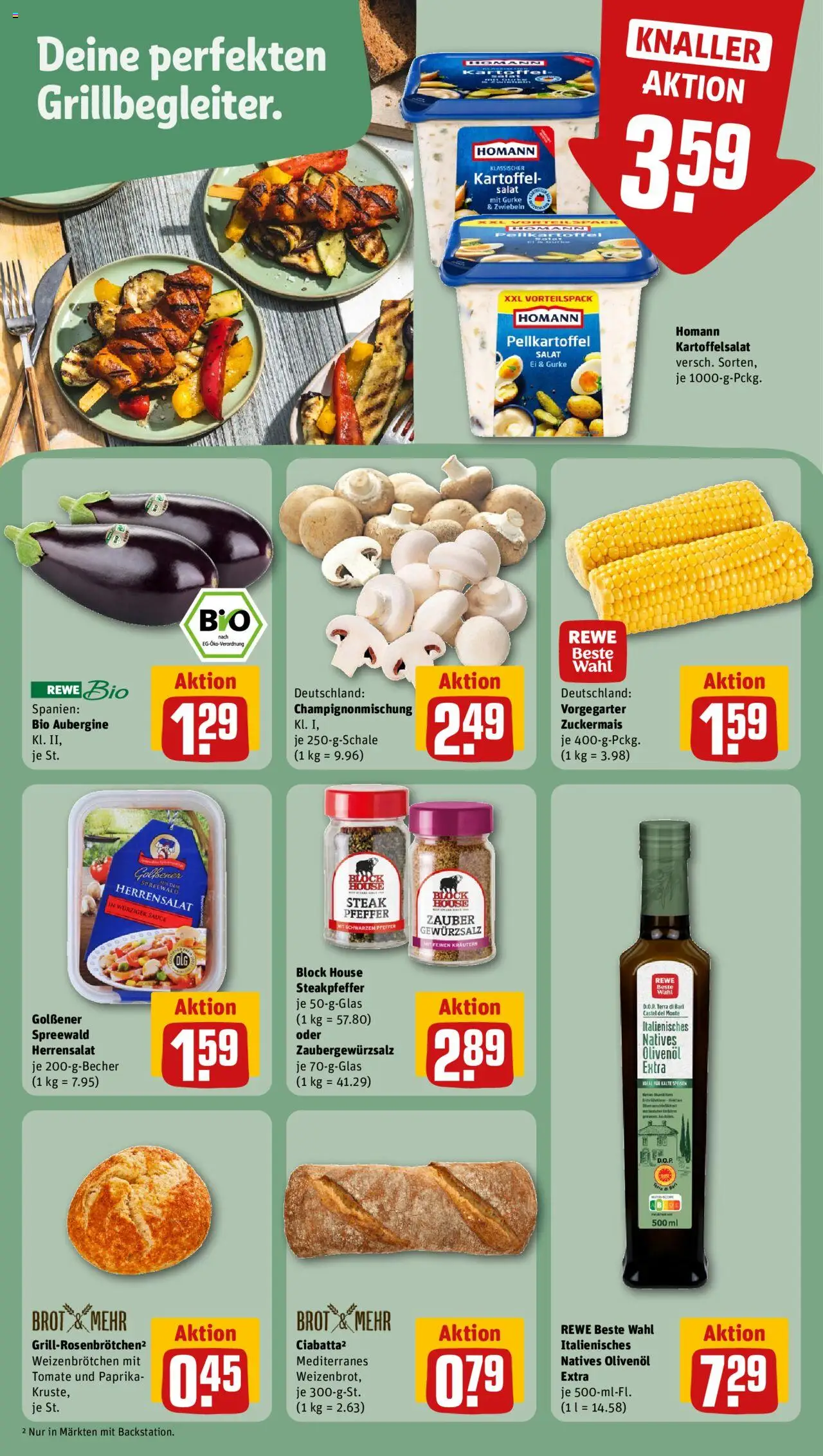 Rewe Prospekt 	 - gültig ab dem 25.08.2025 | Seite: 14 | Produkte: Gewürzsalz, Zwiebeln, Aubergine, Brot