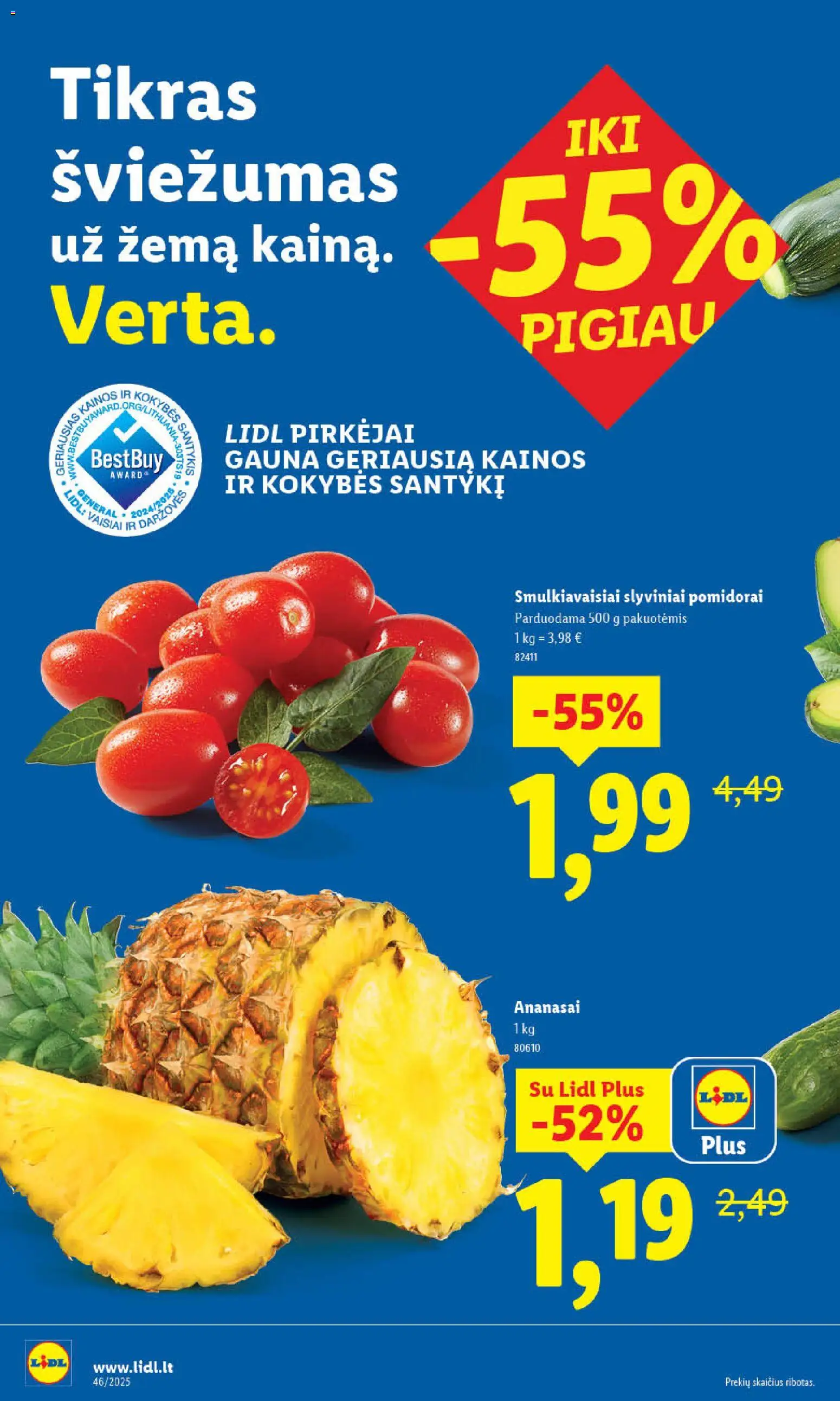 LIDL akcijos nuo 13.11.2025 | Puslapis: 4 | Prekių: Pomidorai, Ananasai