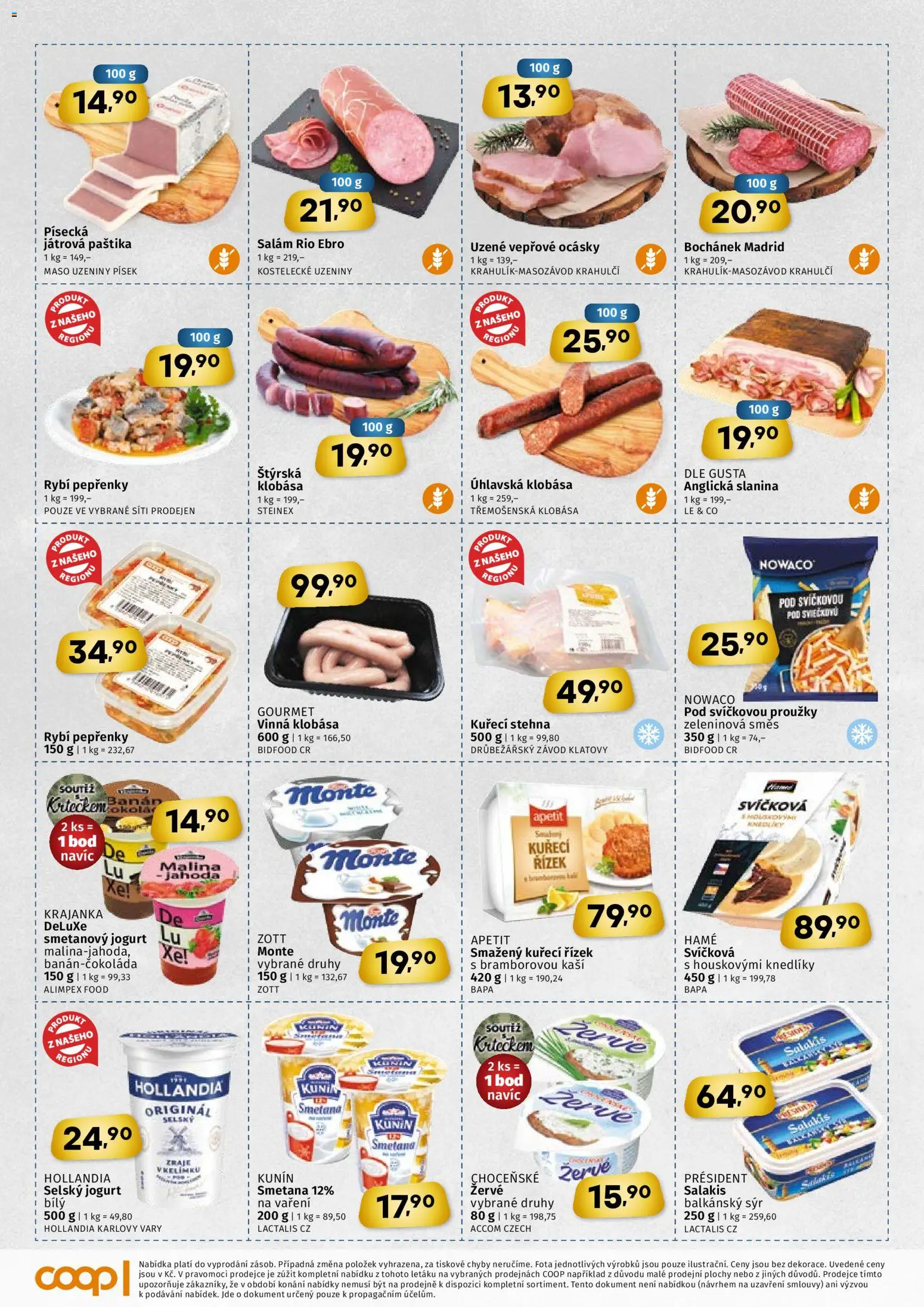 Coop leták - Západočeský region od 17.12.2025 | Strana: 2 | Produkty: Salám, Žervé, Maso, Paštika