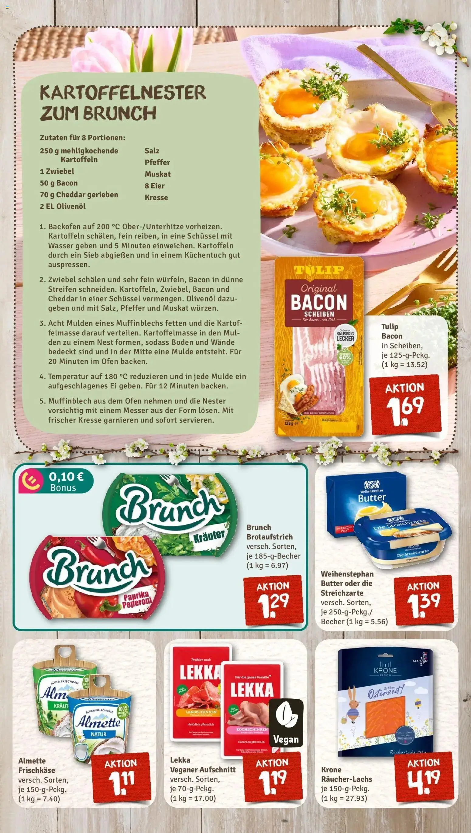 Rewe Prospekt Waldmünchen	 – gültig ab 23.03.2026 | Seite: 4 | Produkte: Almette, Eier, Burger, Fisch