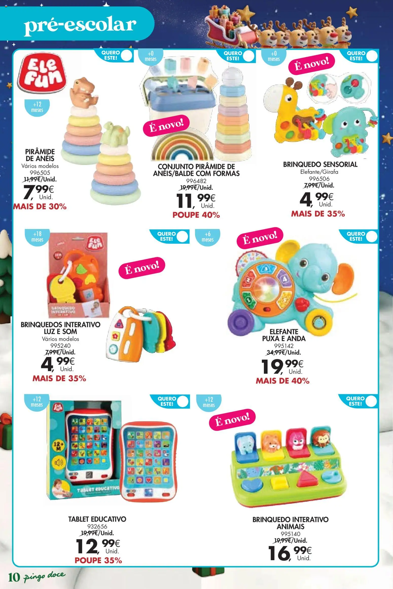 Pingo Doce  Brinquedos Natal Lojas Hipers │ válido de 18.11.2025 | Página: 10 | Produtos: Tablet