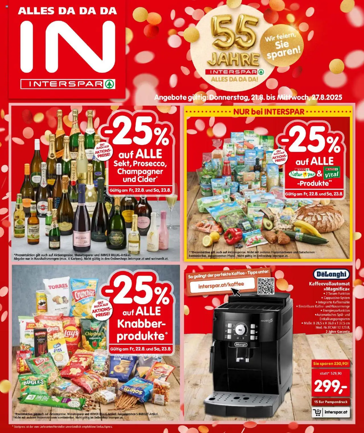 Interspar Flugblatt gültig ab 21.08.2025 | Seite: 1 | Produkte: Kaffee