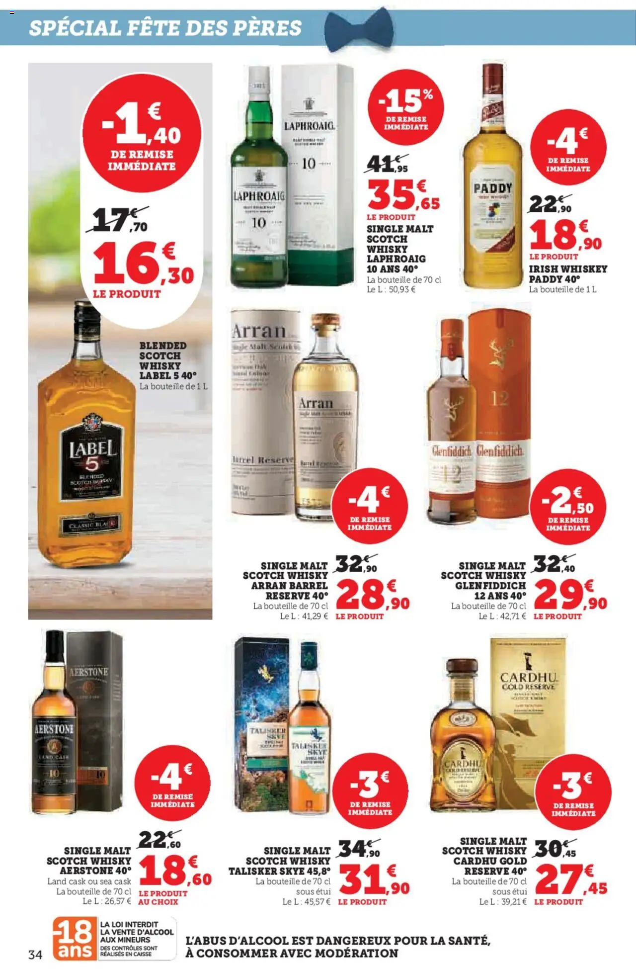  | Page: 34 | Produits: Whisky, Whisky Label 5, Scotch whisky label 5, Café
