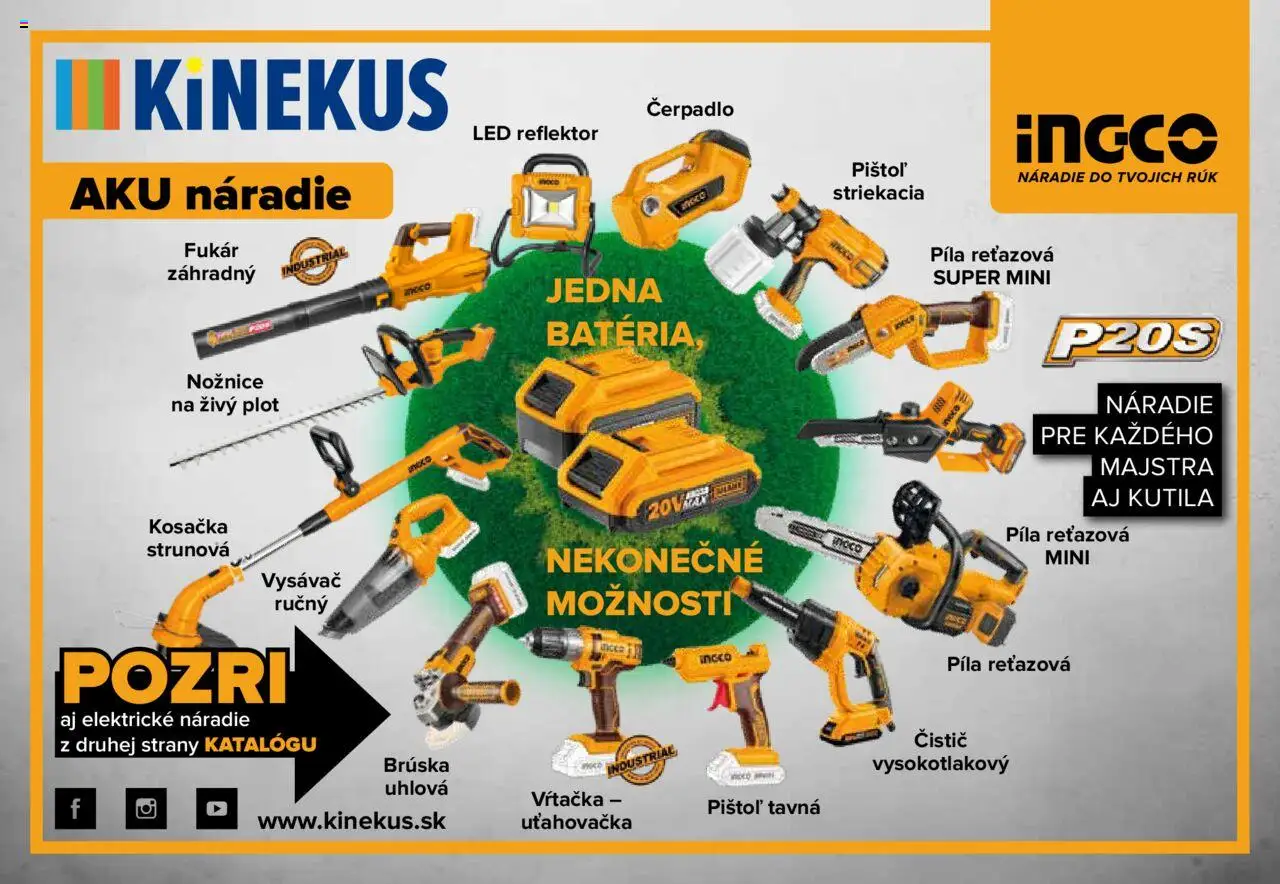 Nové Kinekus akcie – leták je platný od 16.10.2024 | Strana: 40 | Produkty: Led reflektor, Reflektor, Aku náradie, Kosačka