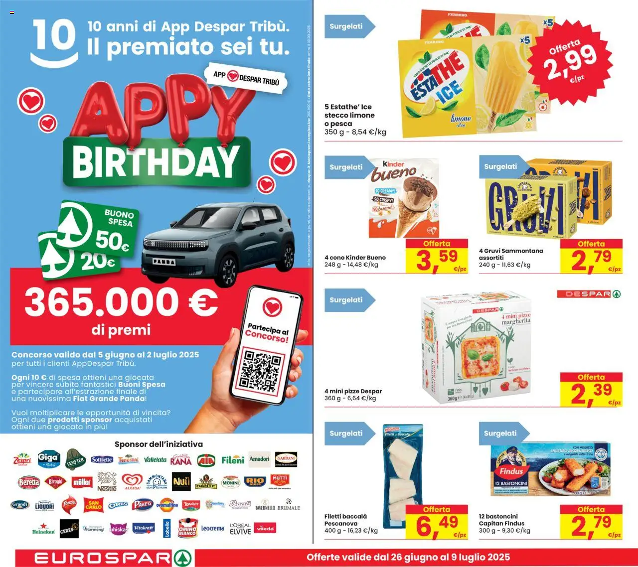 Volantino Eurospar del 26.06.2025 | Pagina: 14 | Prodotti: Pizza, Limone, Pesca, The