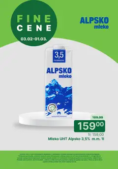 Univerexport Alpsko mleko tim za popust fin - pregled Univerexport kataloga - važi od 03.02.2026