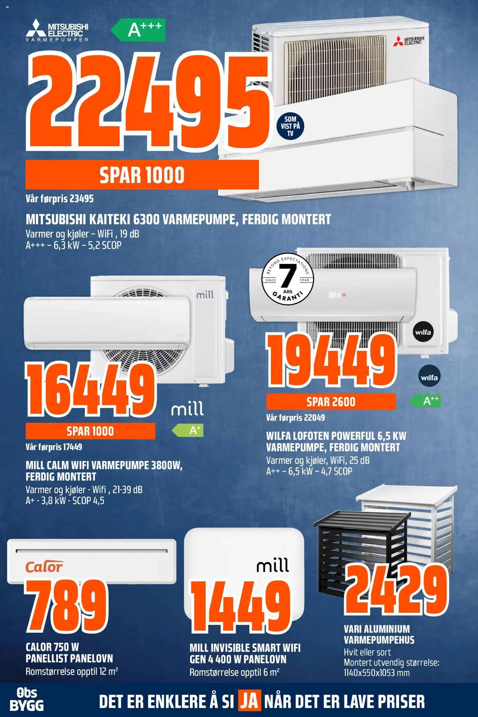 {H1} | Side: 15 | Produkter: Varmepumpe, Panelovn