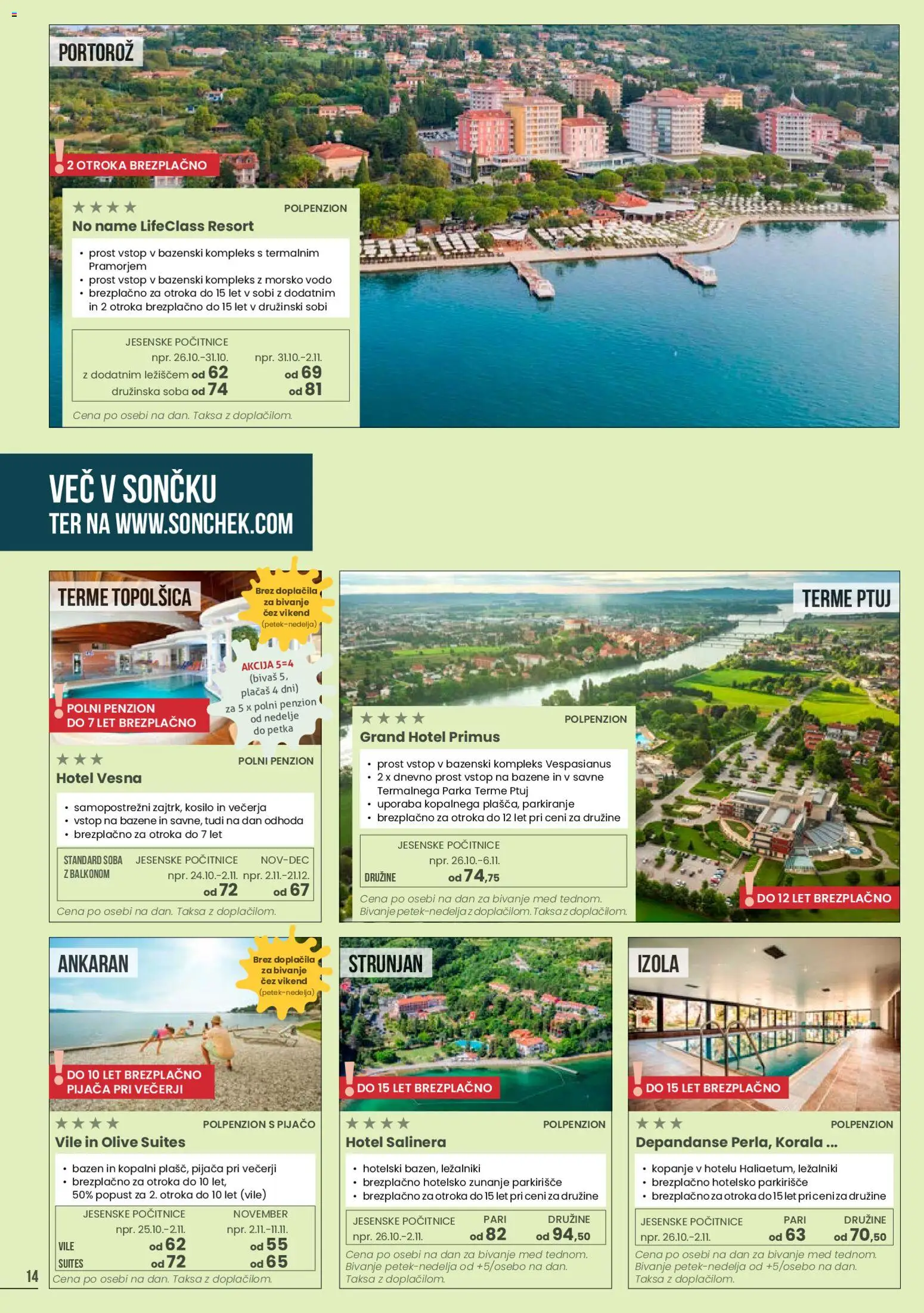 Novi Sonček katalog ponudbe – veljaven od 02.10.2025 | Stran: 14 | Izdelki: Bazen, Olive