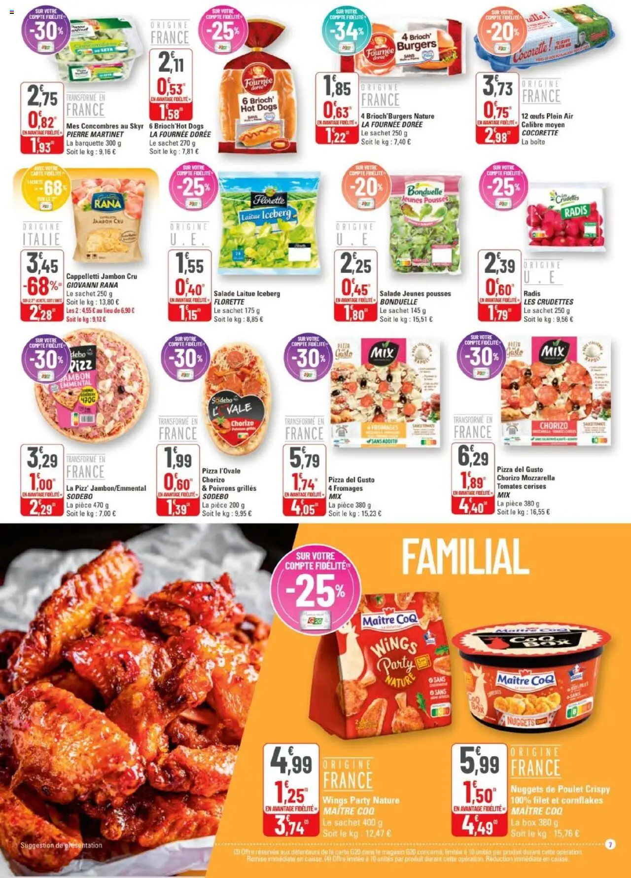  | Page: 7 | Produits: Salade, Jambon Cru, Radis, Emmental