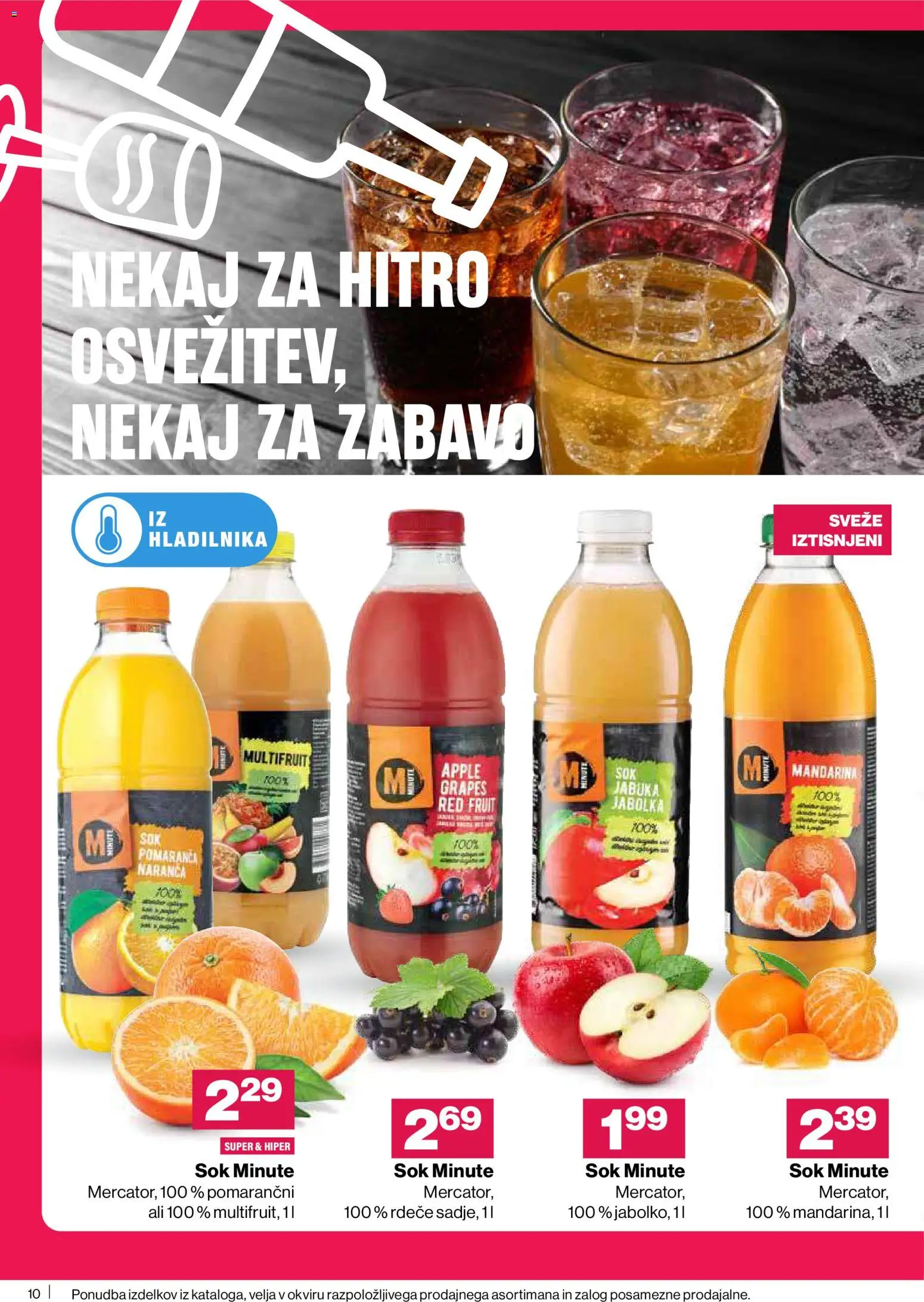Novi Mercator katalog ponudbe – veljaven od 23.04.2026 | Stran: 10 | Izdelki: Sok, Jabolka