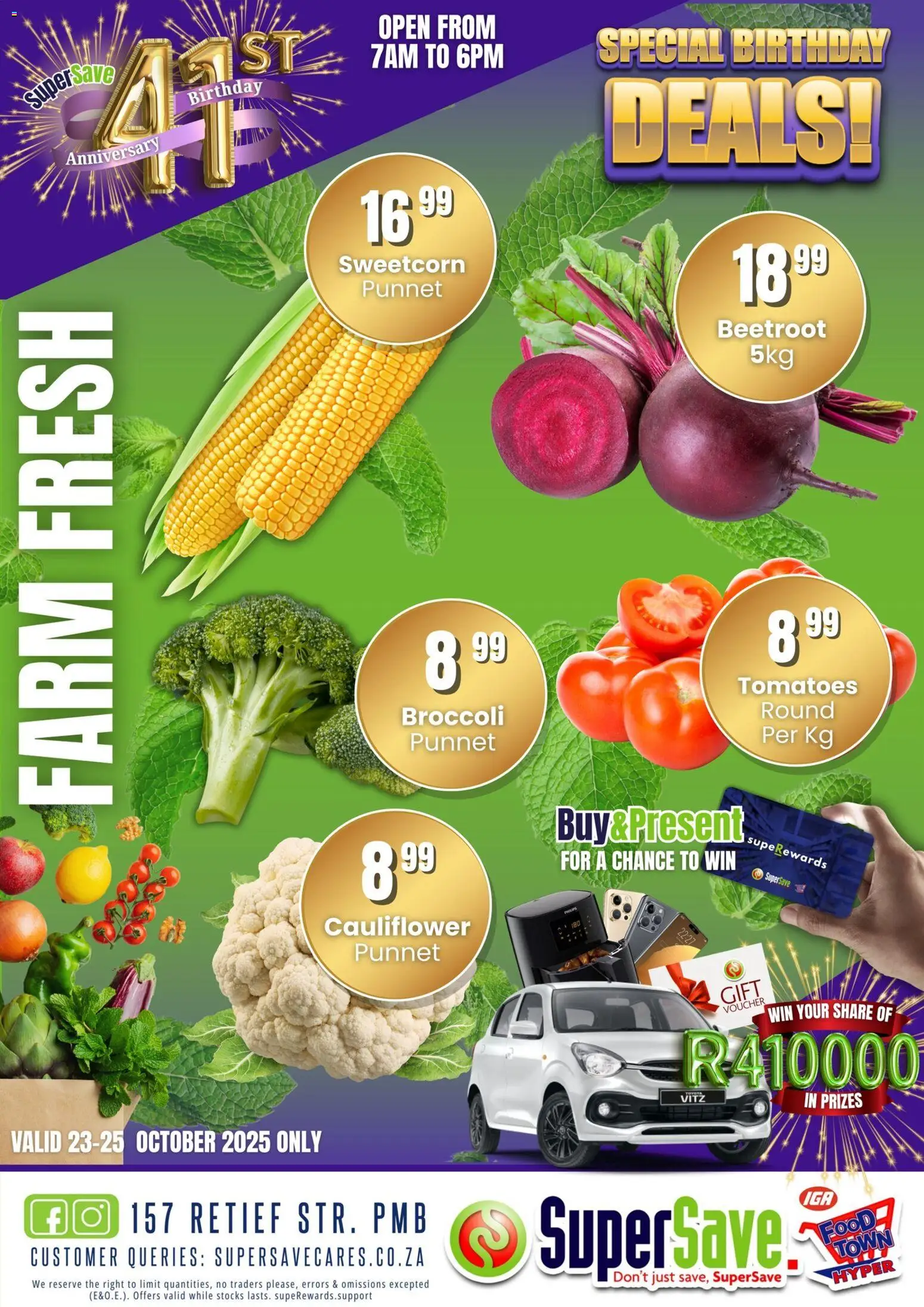 New Super Save catalogue – valid from 23.10.2025 | Page: 4 | Products: Cauliflower, Tomatoes