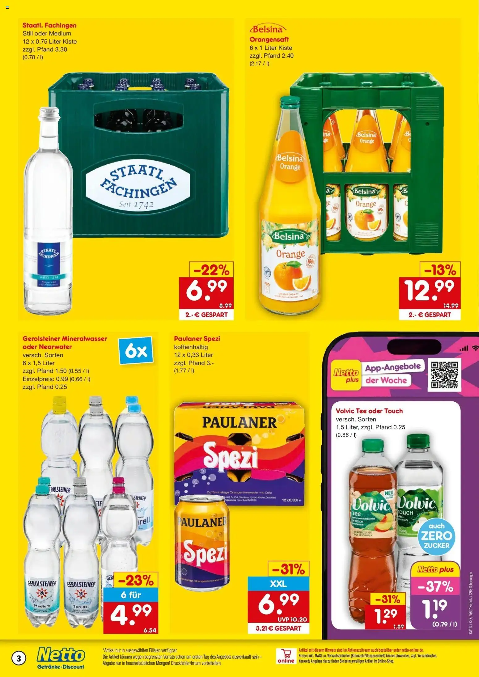 Netto Marken-Discount Prospekt Schonungen	 – gültig ab 30.03.2026 | Seite: 3 | Produkte: Paulaner spezi, Orangensaft, Zucker, Paulaner