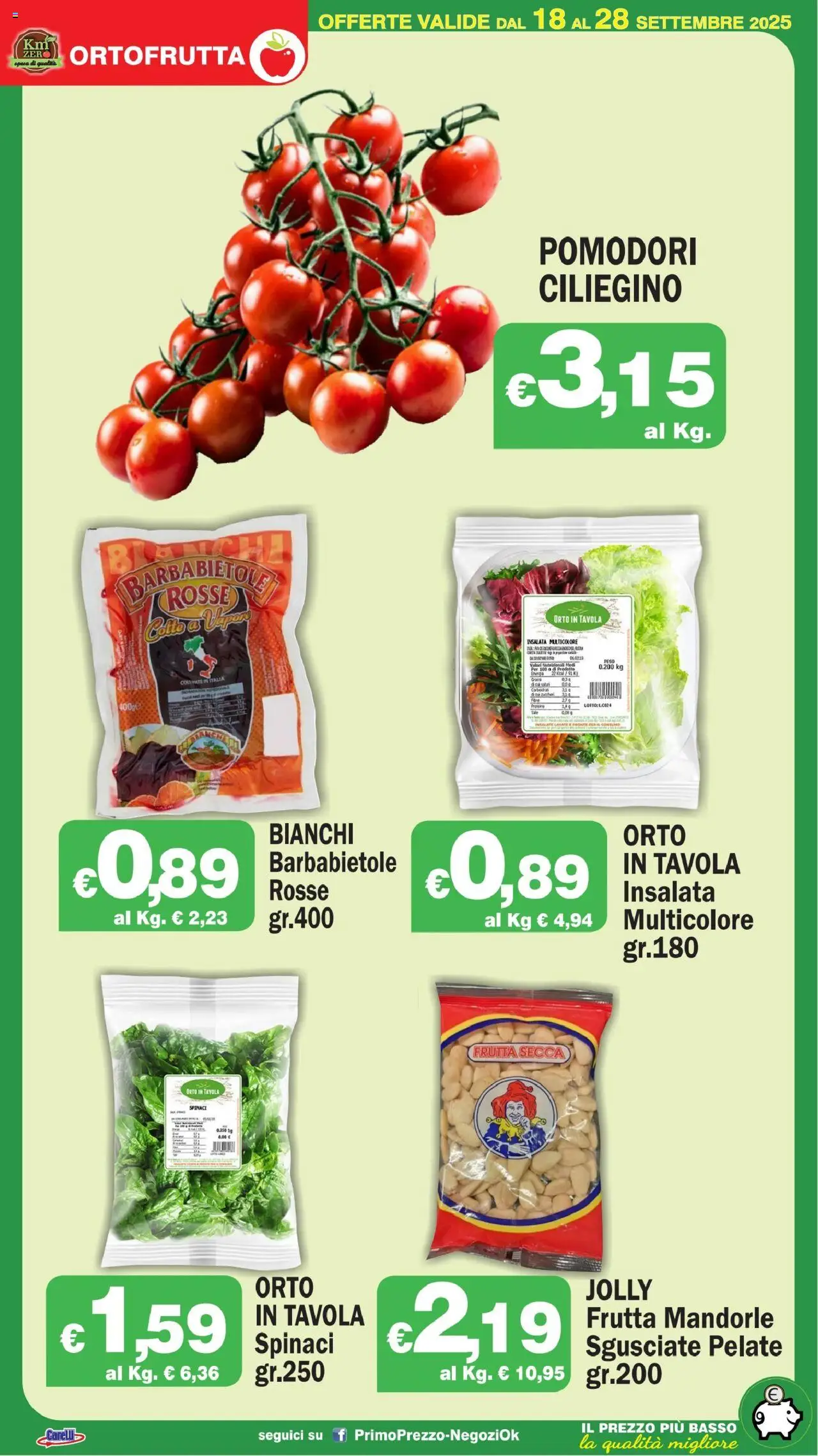 Volantino Primo Prezzo del 18.09.2025 | Pagina: 24