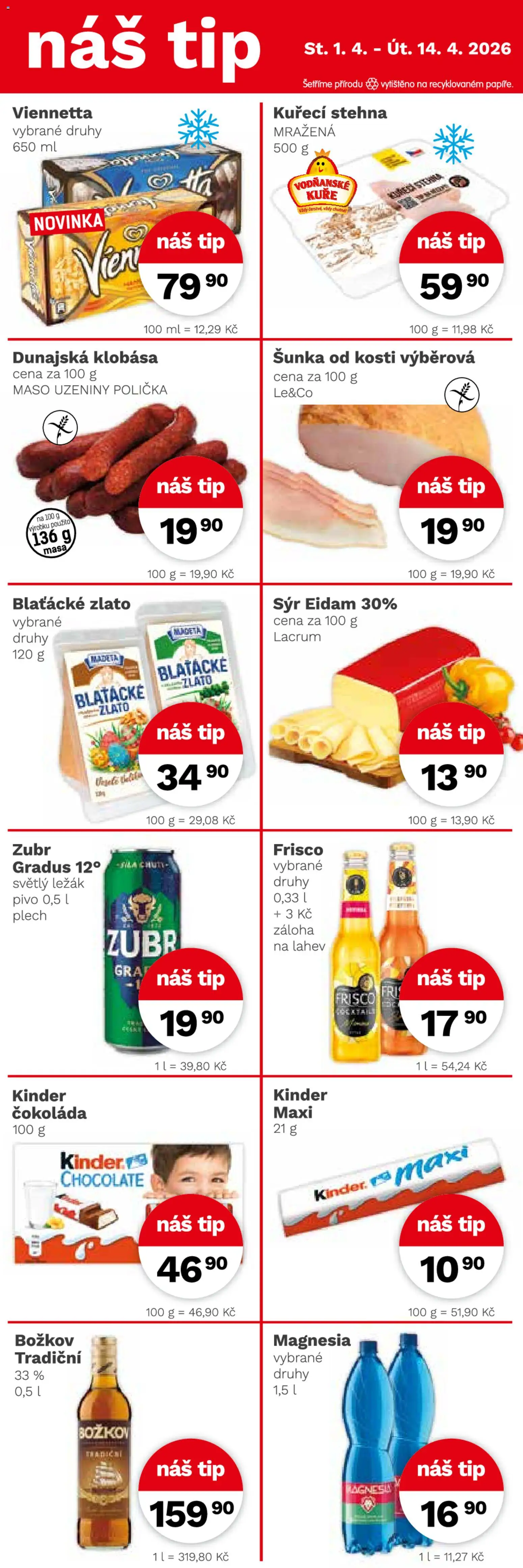 Konzum leták od 01.04.2026 💥 Nenechte si ujít TOP nabídky! ⭐ | Ceská republika
