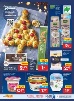 Netto Marken-Discount Prospekt 	 ab 15.12.2025 gültig | Seite: 10 | Produkte: Rama, Quark, Mozzarella, Knoblauch