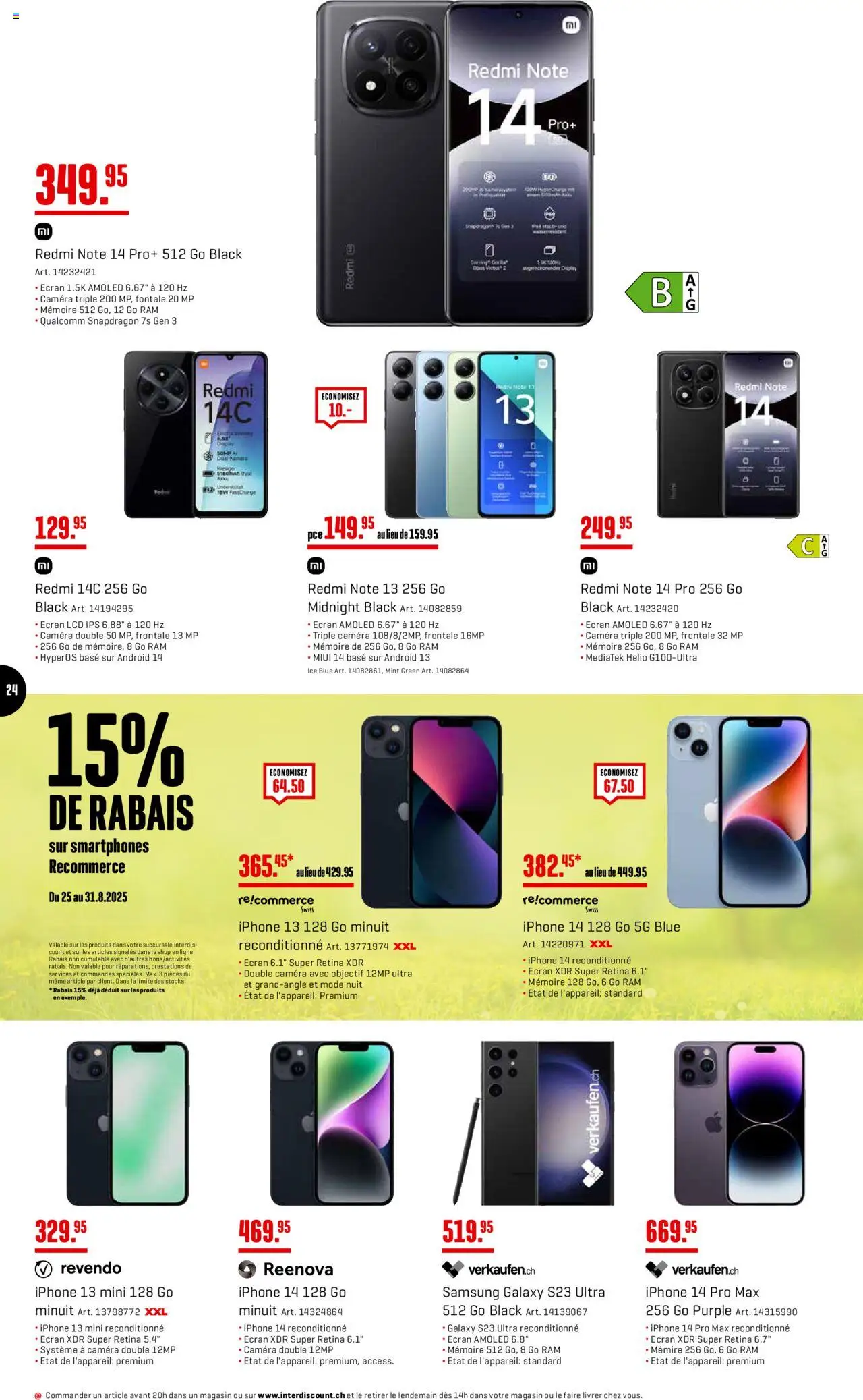 Interdiscount Aktionen FR ab 25.08.2025 | Seite: 24 | Produkte: Samsung, Iphone