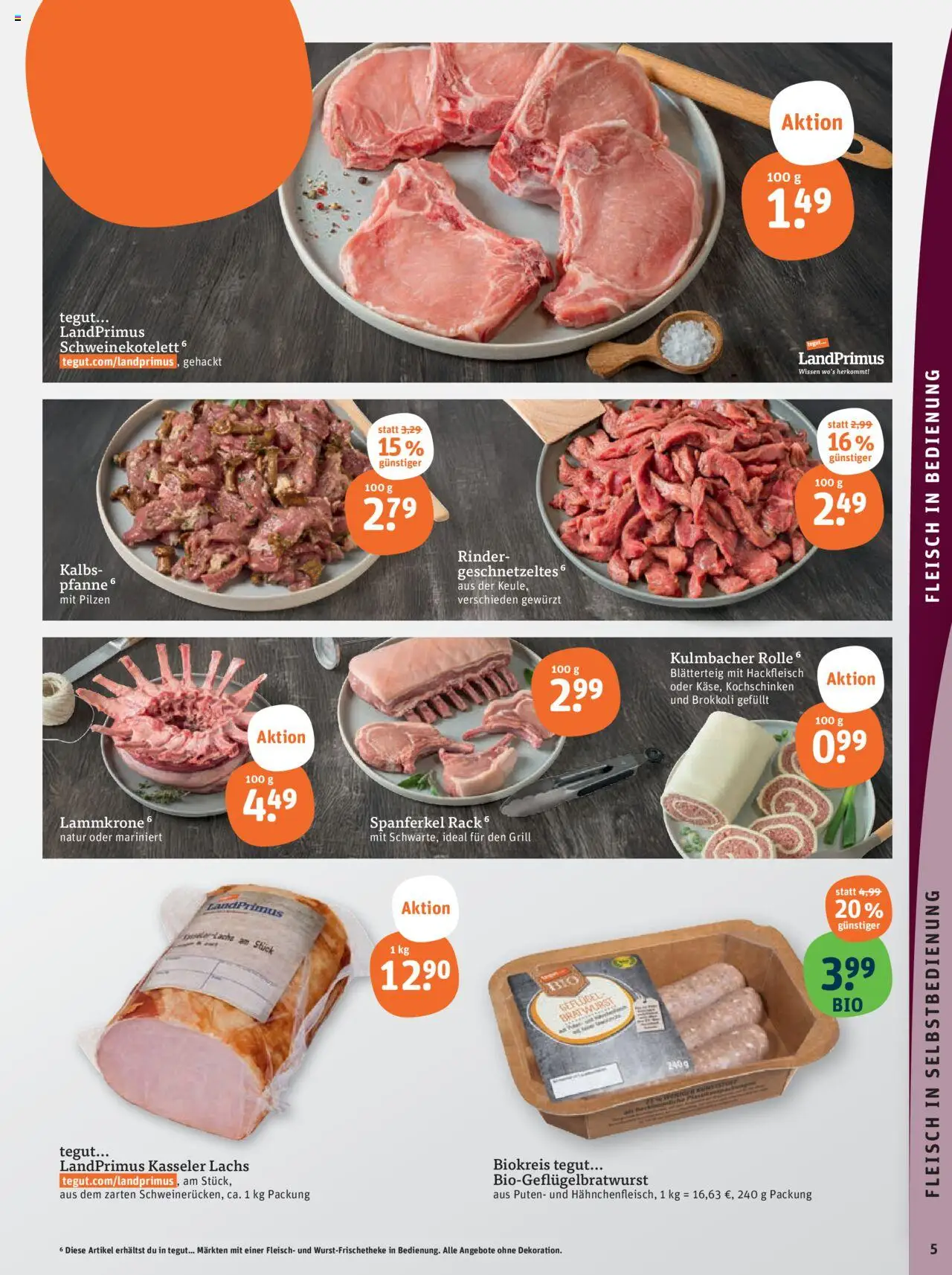Tegut Prospekt – gültig ab 13.10.2025 | Seite: 7 | Produkte: Lachs, Brokkoli, Fleisch, Hackfleisch