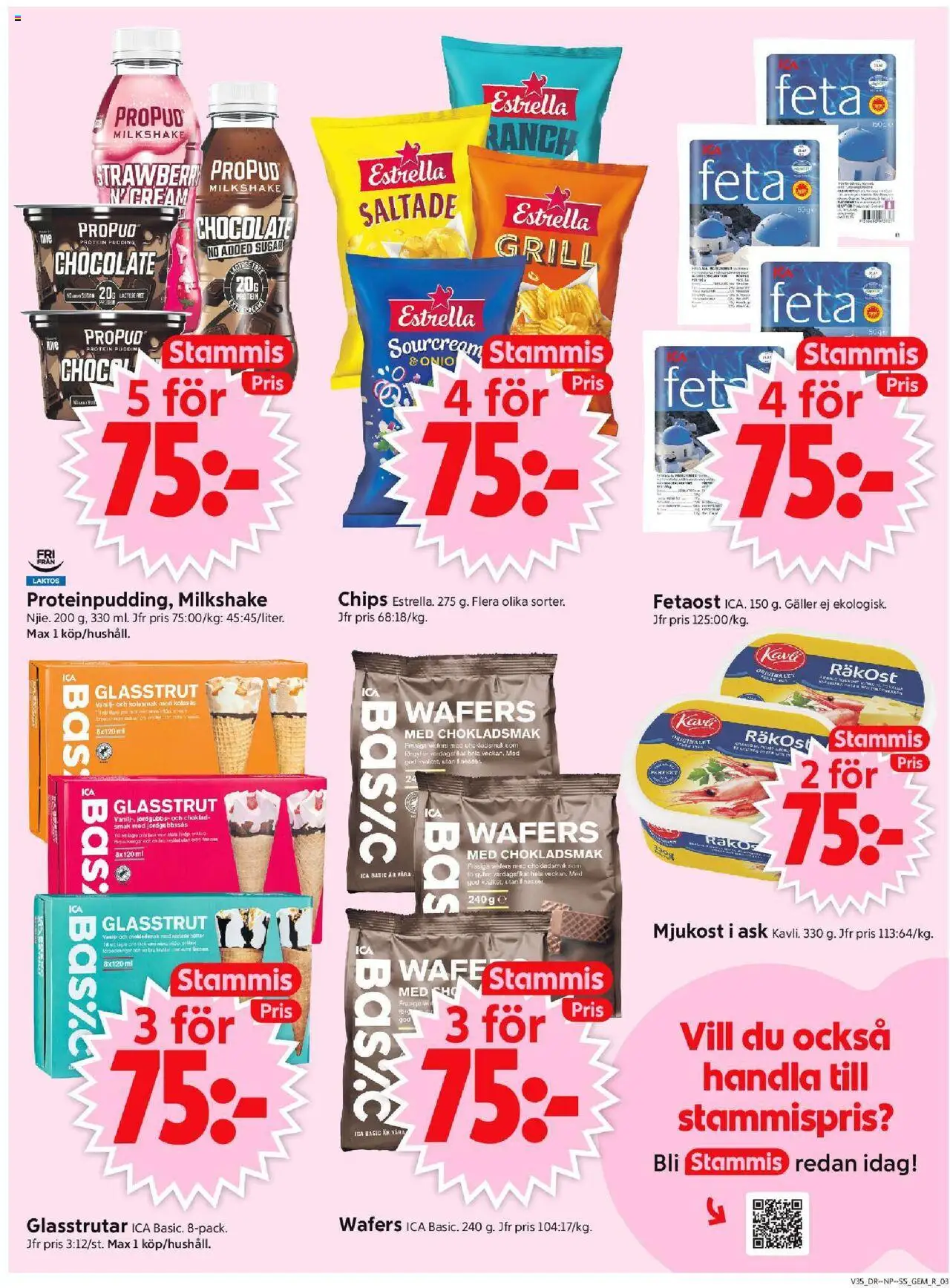 ICA Supermarket reklamblad aktuell från 25.08.2025 | Sida: 3 | Produkter: Jord, Fetaost, Mjukost, Nötter