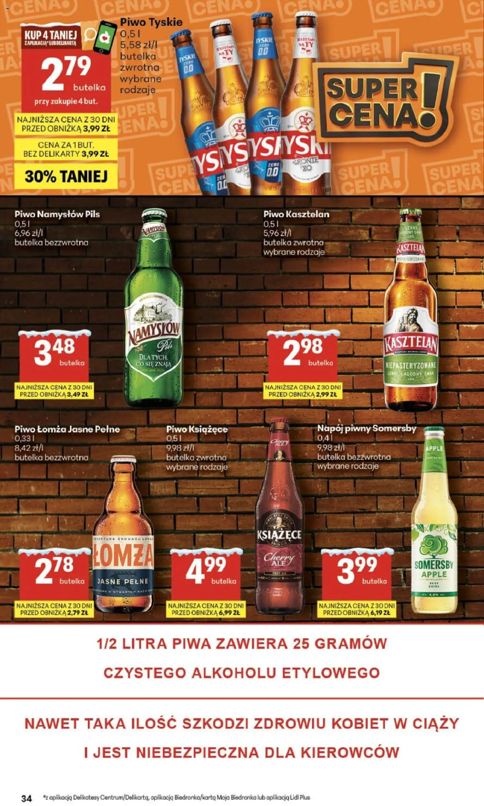 Delikatesy Centrum Gazetka od 22.01.2026 | Strona: 34 | Produkty: Delikatesy, Tyskie, Piwo, Piwo Namysłów