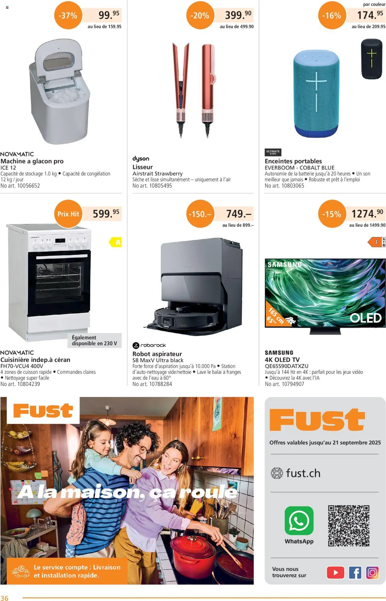Fust Aktionen FR ab 25.08.2025 | Seite: 36 | Produkte: Batterie, Video, Samsung, Dyson