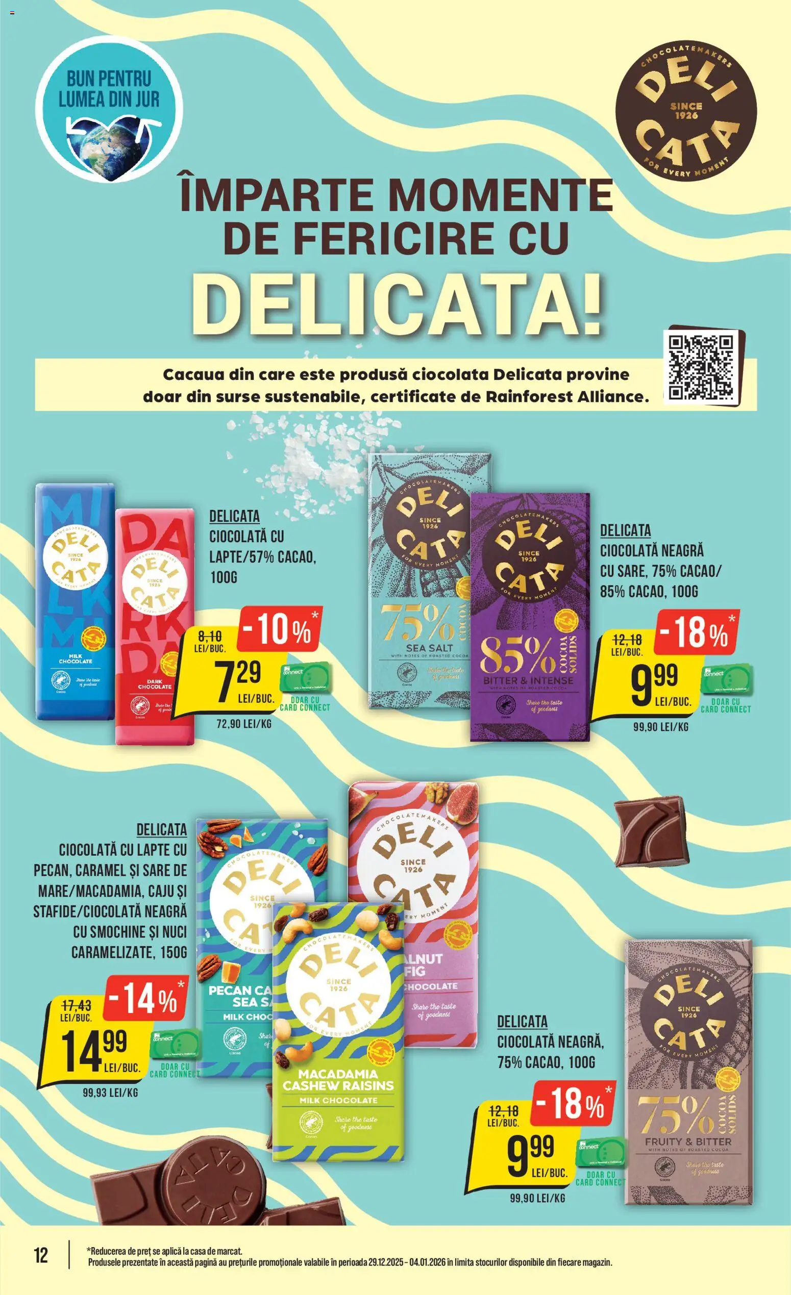 Noul catalog Mega Image – valabil de la 29.12.2025 | Pagină: 12 | Produse: Lapte, Ciocolată, Nuci, Sare