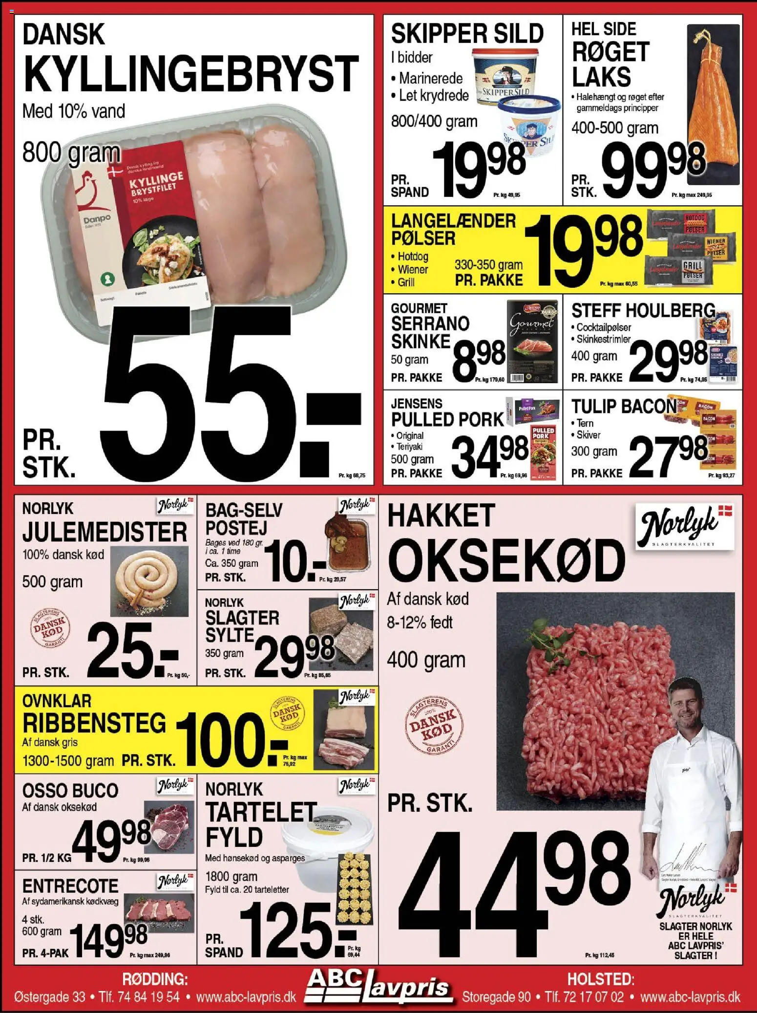 Abc Lavpris tilbudsavis – gyldig fra 12.11.2025 | Side: 3 | Produkter: Oksekød, Entrecote, Bacon, Asparges