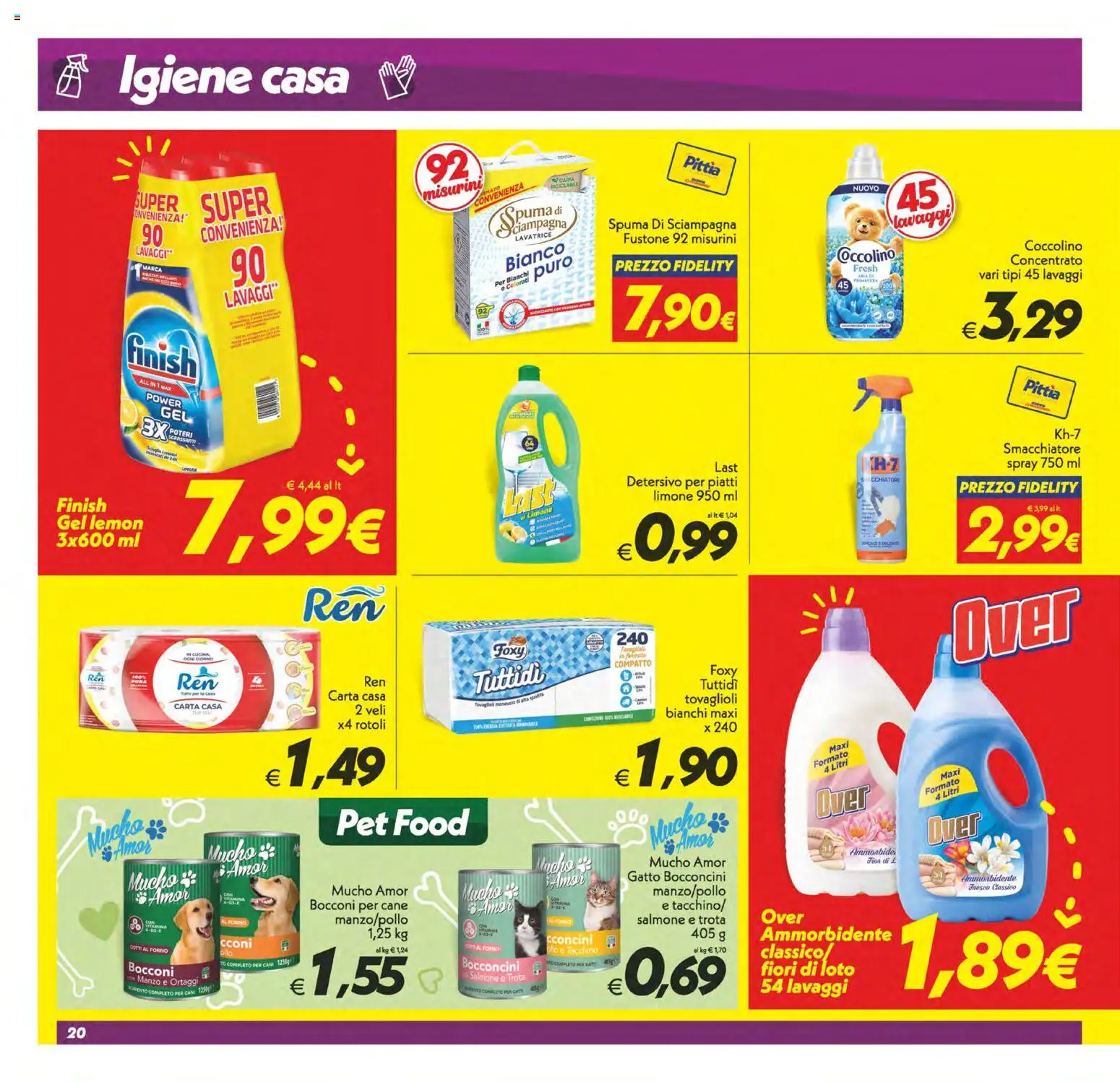 Volantino SuperConveniente del 06.03.2026 | Pagina: 20 | Prodotti: Ammorbidente, Manzo, Trota, Ortaggi