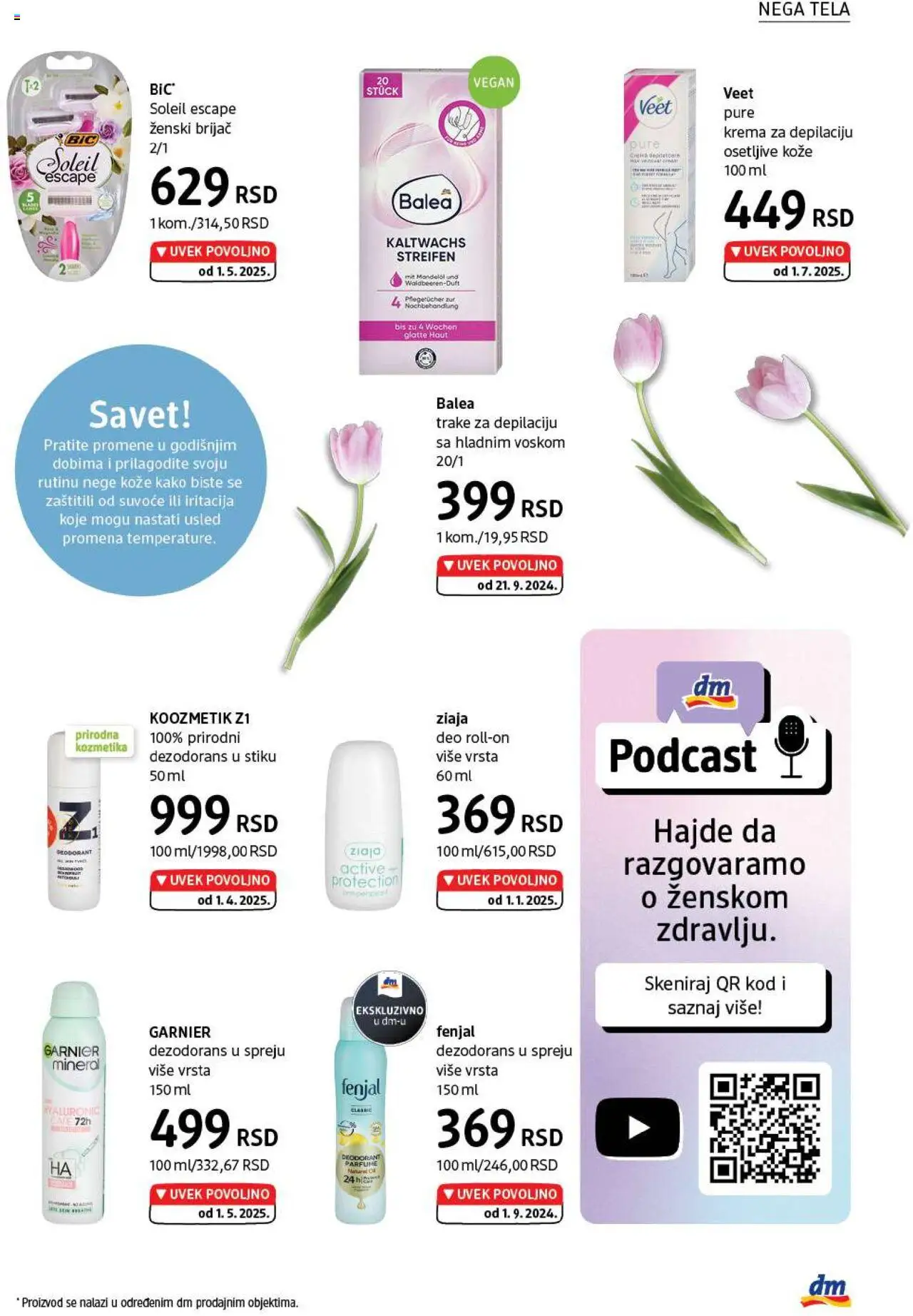 DM Drogerie katalog - važi od 01.08.2025 | Strana: 27 | Proizvode: Brijač, Garnier, Dezodorans, Krema za depilaciju