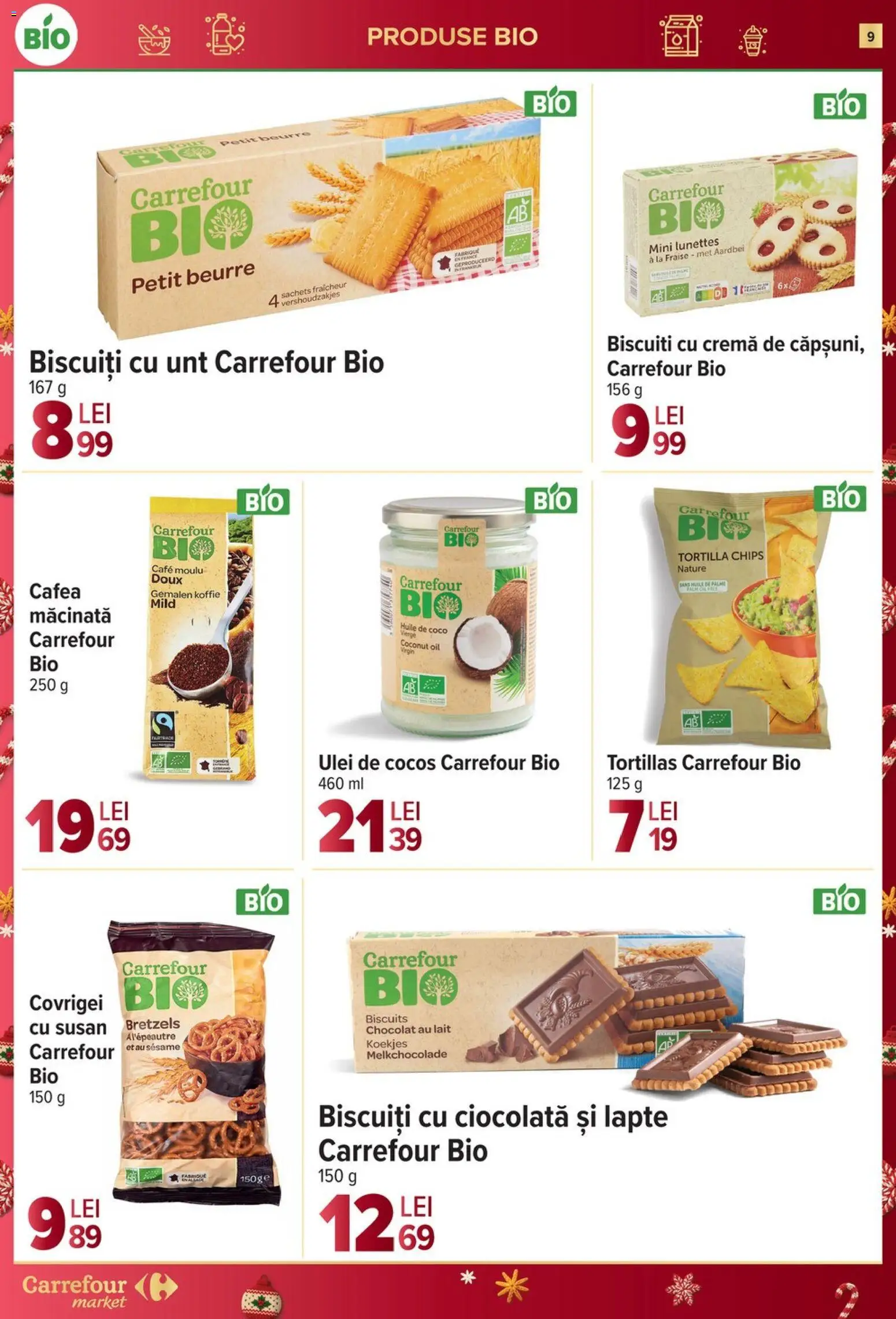 Noul catalog Carrefour – valabil de la 17.12.2025 | Pagină: 9 | Produse: Covrigei, Cremă, Ciocolată, Biscuiți
