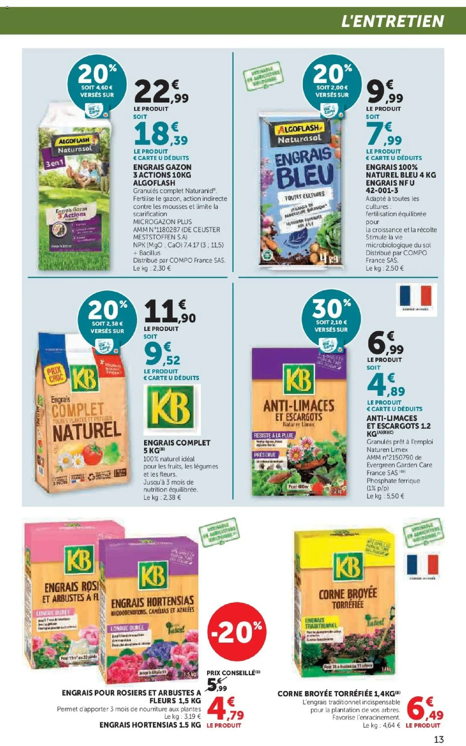 {H1} | Page: 13 | Produits: Plantes, Escargots, Gazon