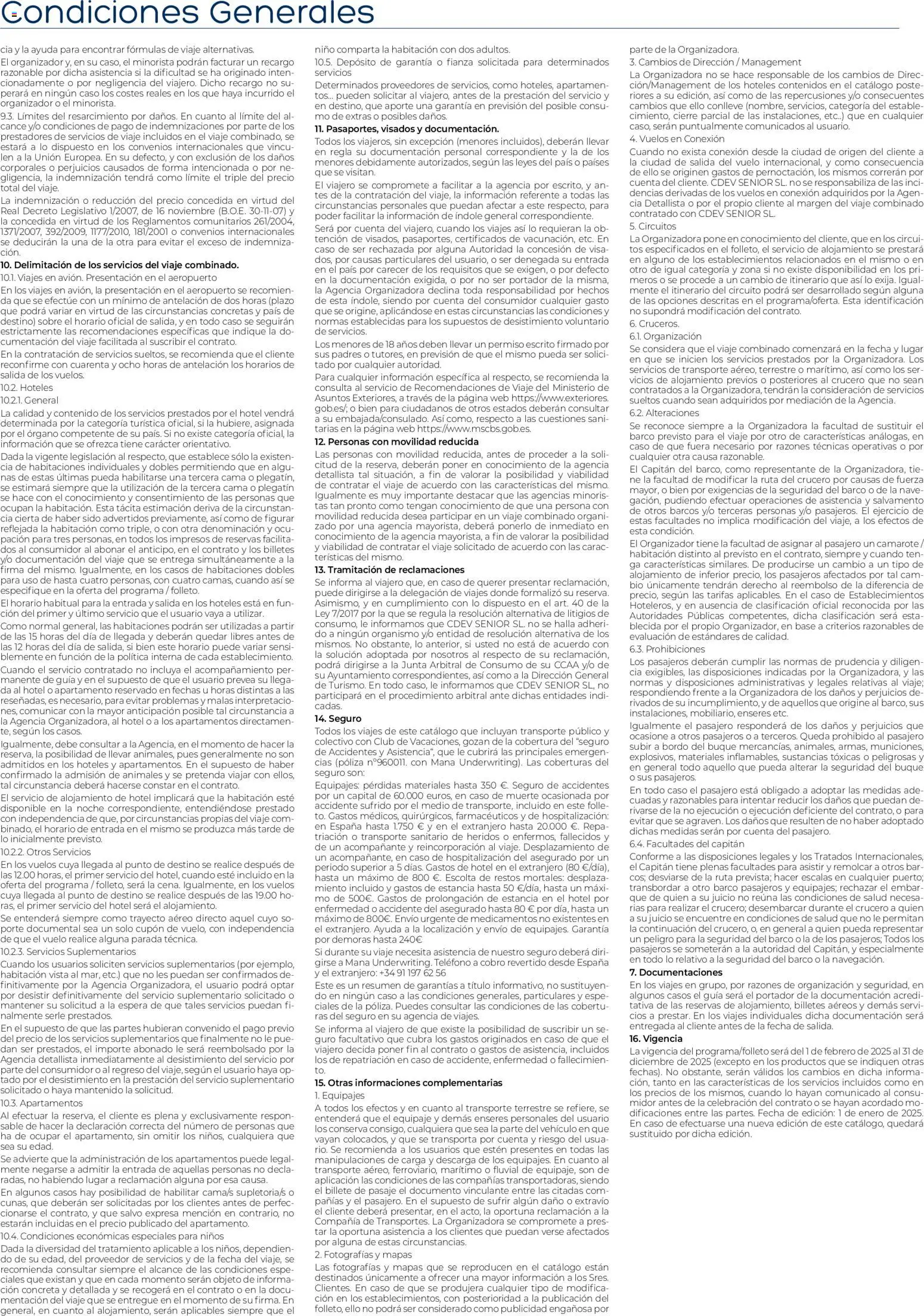 Viajes El Corte Inglés Club de Vacaciones │ válido desde el 01.02.2026 | Página: 219 | Productos: General, Organizador, Teléfono, Cama