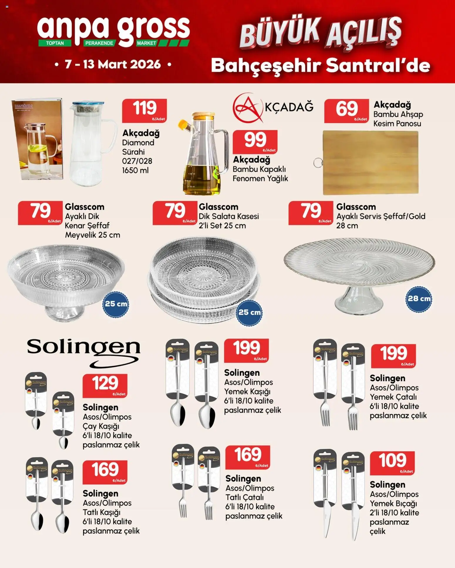 Anpa Gross - Katalog Büyük açılış 5 - 07.03.2026 tarihinden itibaren geçerlidir | Sayfa: 8 | Ürünler: Çay, Salata, Sürahi