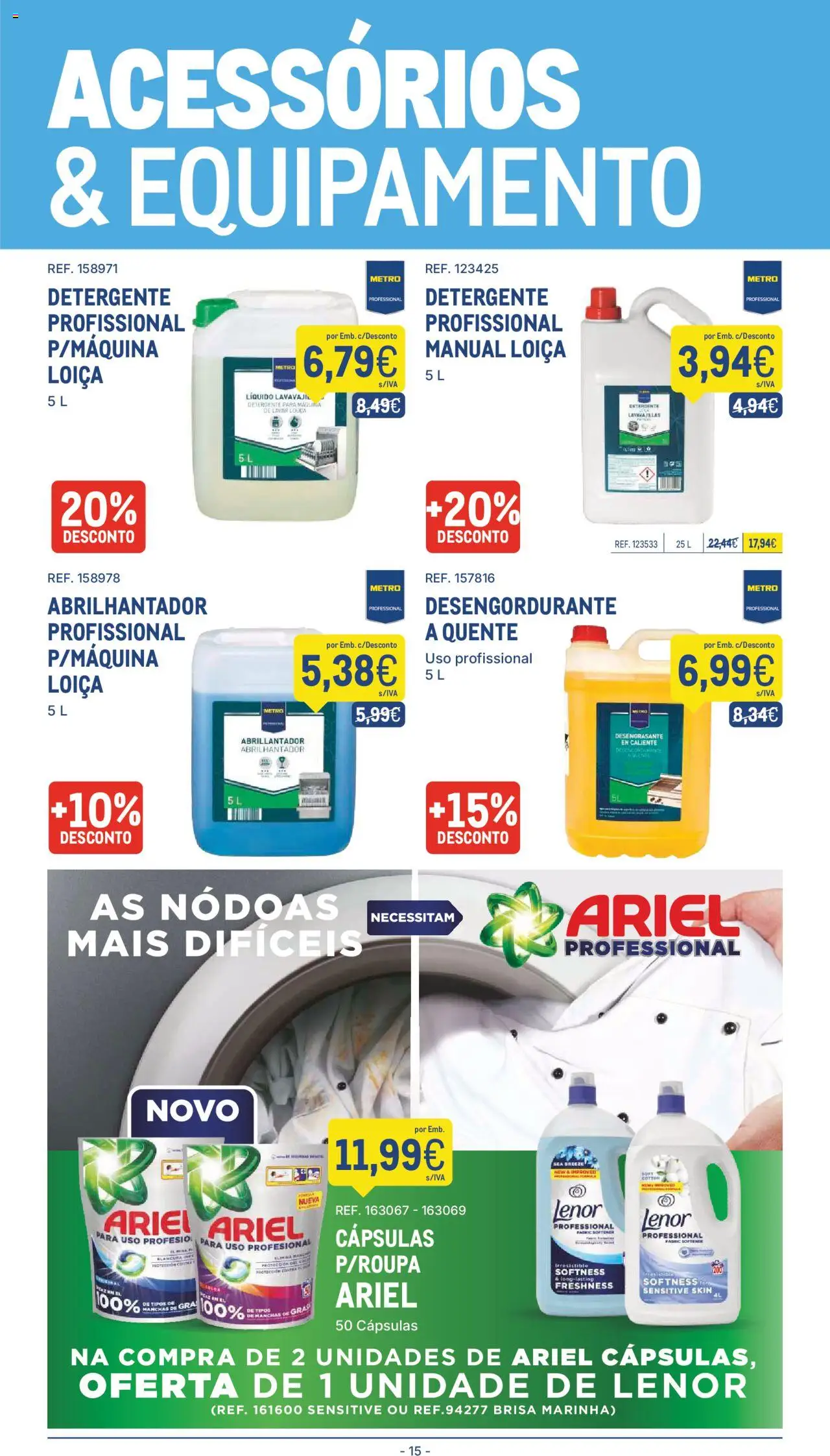 Makro folheto │ válido de 16.09.2025 | Página: 15 | Produtos: Abrilhantador, Detergente