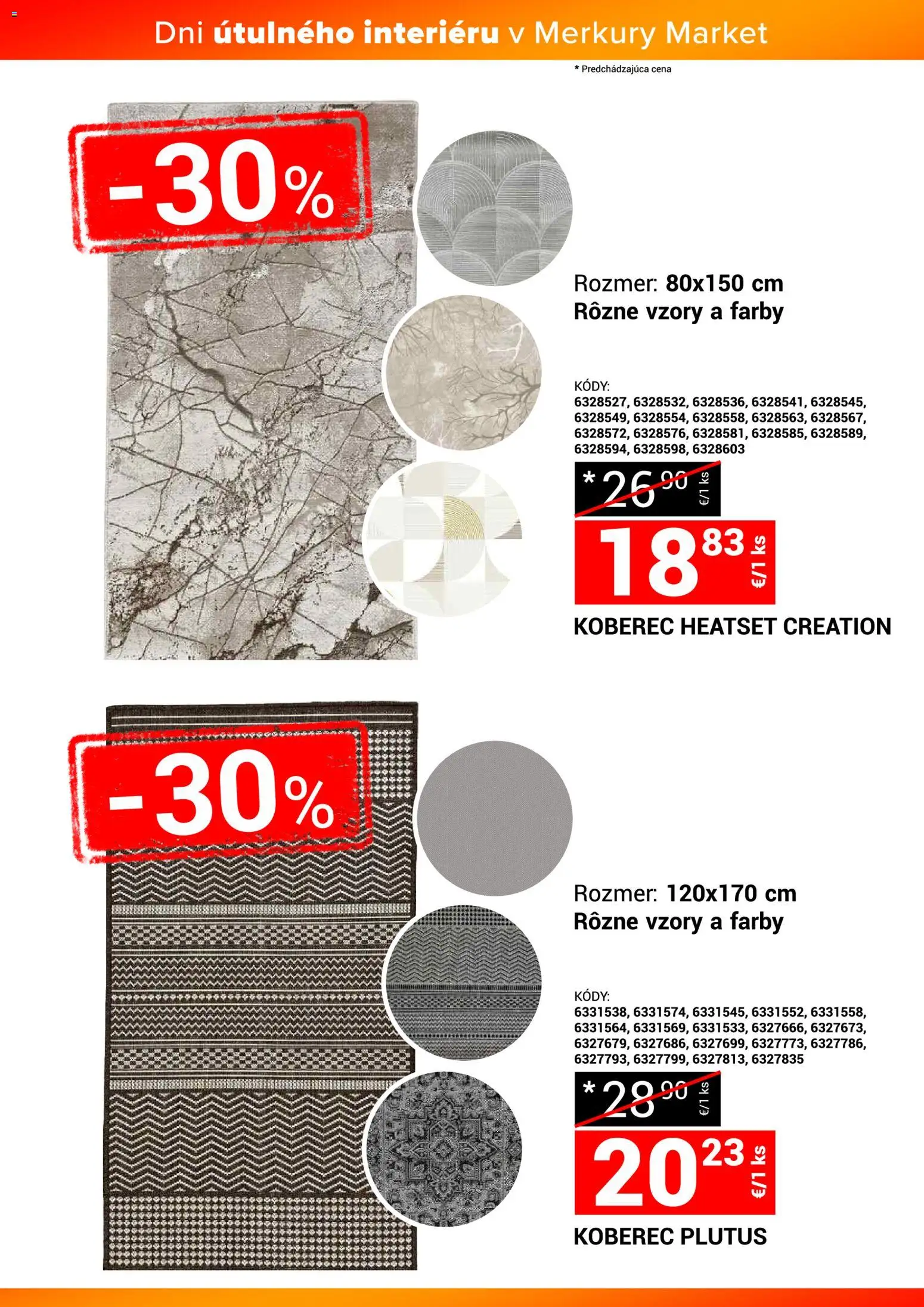 Nové Merkury Market akcie – leták je platný od 22.11.2025 | Strana: 14 | Produkty: Koberec