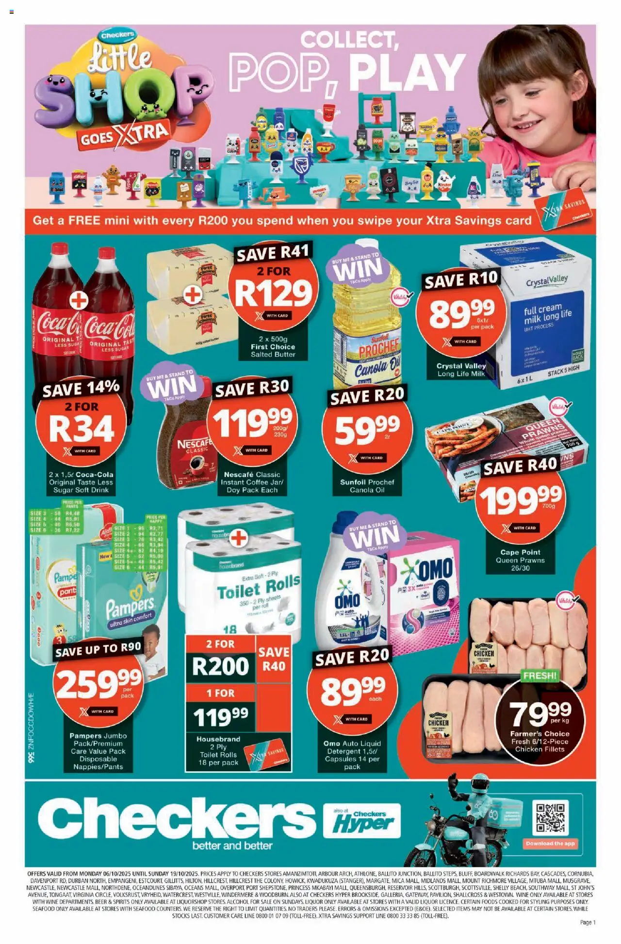 New Checkers catalogue – valid from 06.10.2025 | Page: 1 | Products: Toilet, Oil, Sugar, Seafood