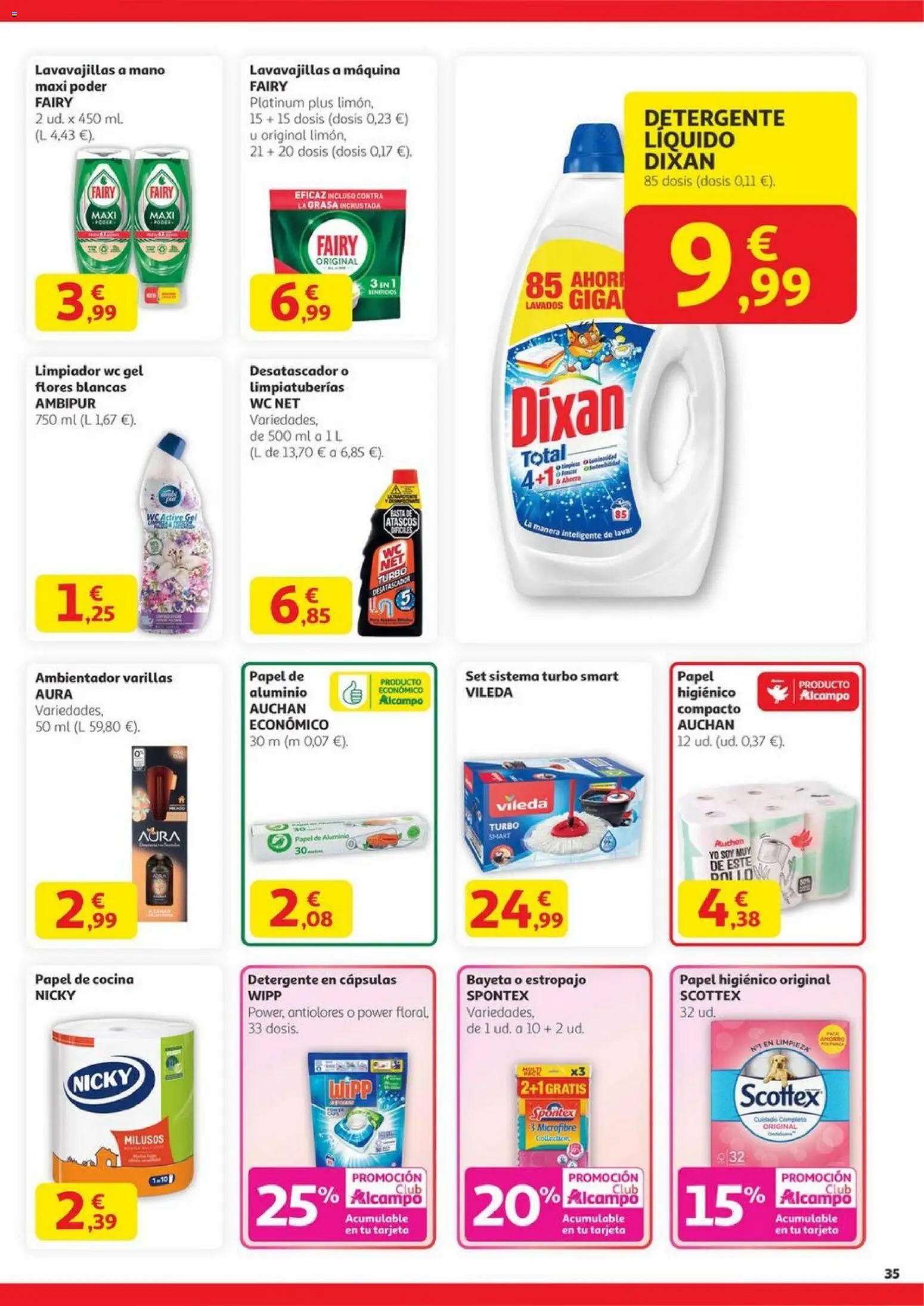Alcampo - Black Friday │ válido desde el 06.11.2025 | Página: 35 | Productos: Detergente, Papel higienico, Cocina, Lavavajillas