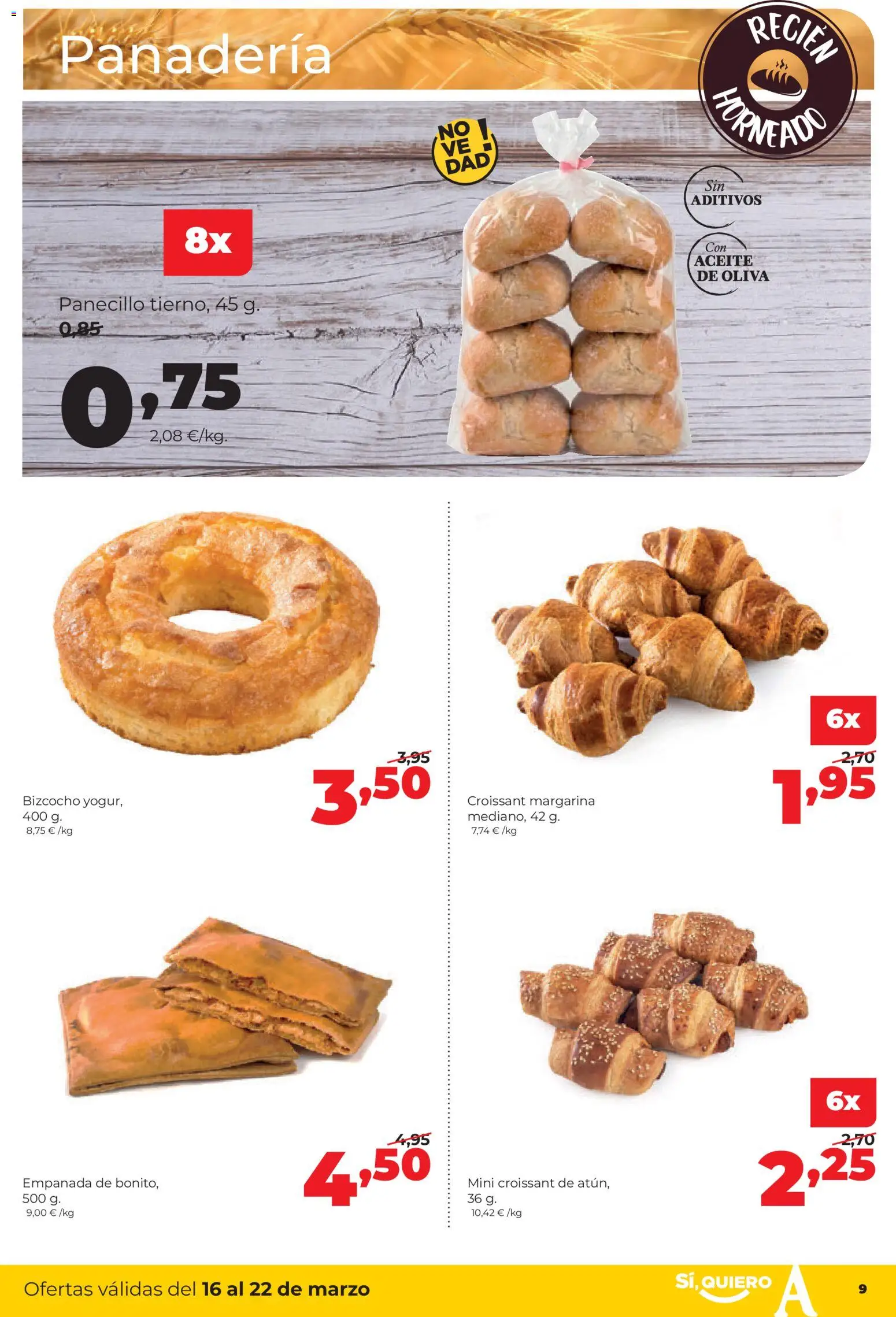 Alimerka folleto Castilla y León │ válido desde el 16.03.2026 | Página: 9 | Productos: Aceite, Croissant, Aceite de oliva, Bizcocho