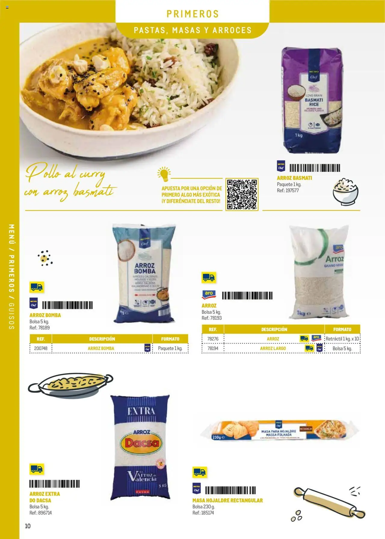 Makro - Menú y Barra Centro │ válido desde el 08.09.2025 | Página: 10 | Productos: Arroz, Bolsa