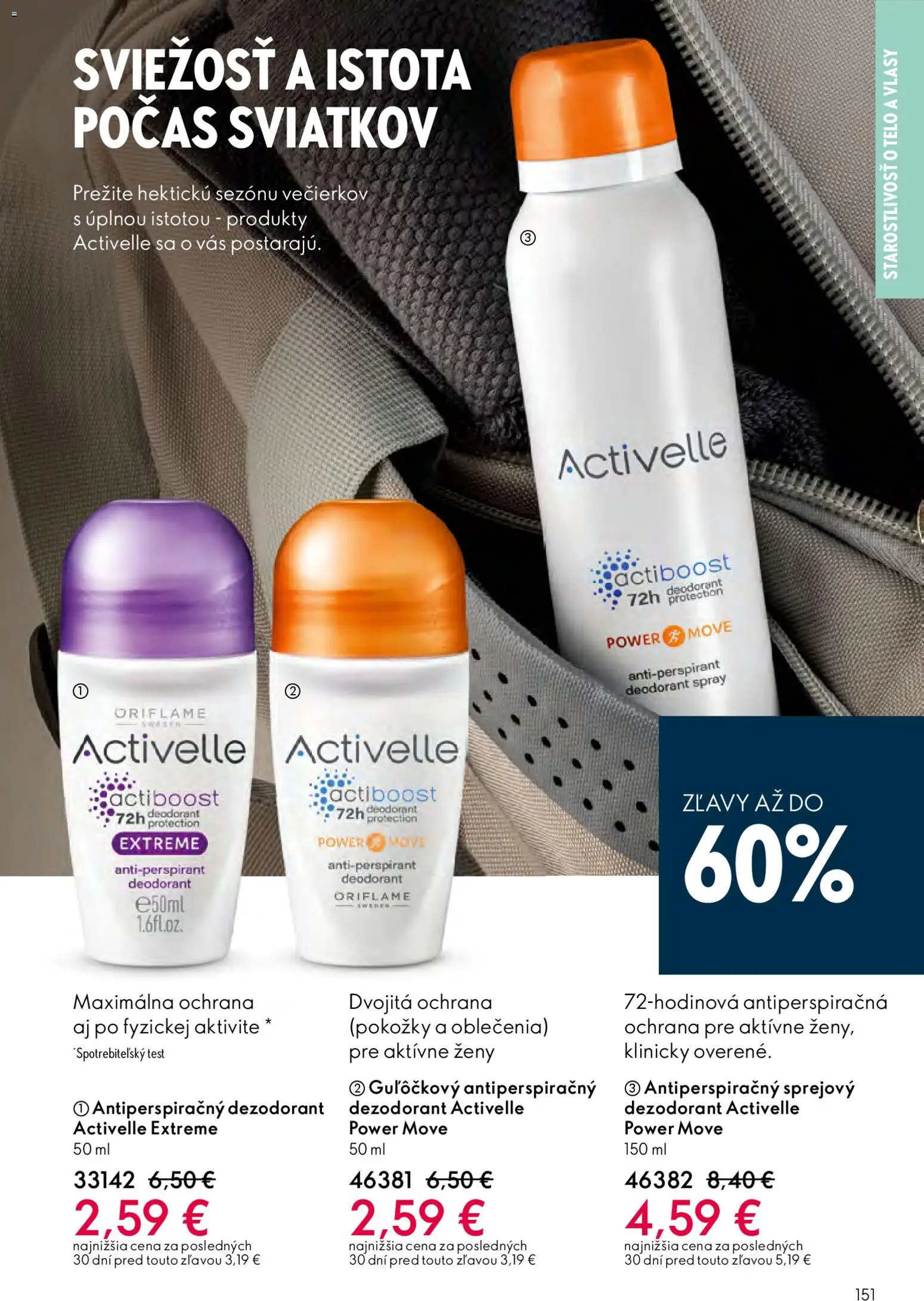 Nové Oriflame akcie – leták je platný od 03.12.2025 | Strana: 151 | Produkty: Dezodorant, Antiperspirant