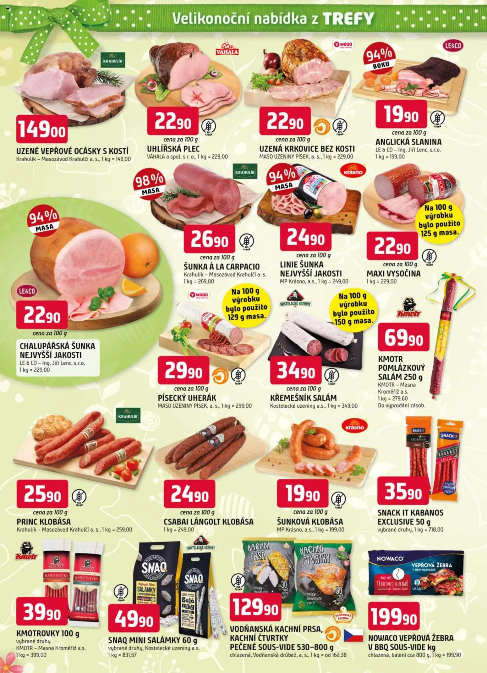 Trefa leták od 18.03.2026 | Strana: 10 | Produkty: Uherák, Šunka, Sous vide, Anglická slanina