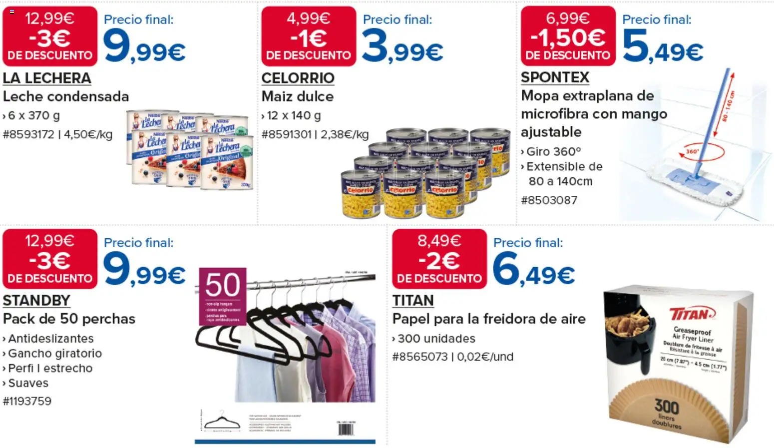 Costco catálogo │ válido desde el 26.03.2026 | Página: 3 | Productos: Leche, Φαρίνα, Ρούτερ, Freidora