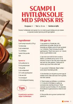 Forhåndsvisning av Coop Extra Middagsdisken SPANIA gyldig fra 13.04.2026 | Side: 7 | Produkter: Desk, Brød, Løk, Strandväska