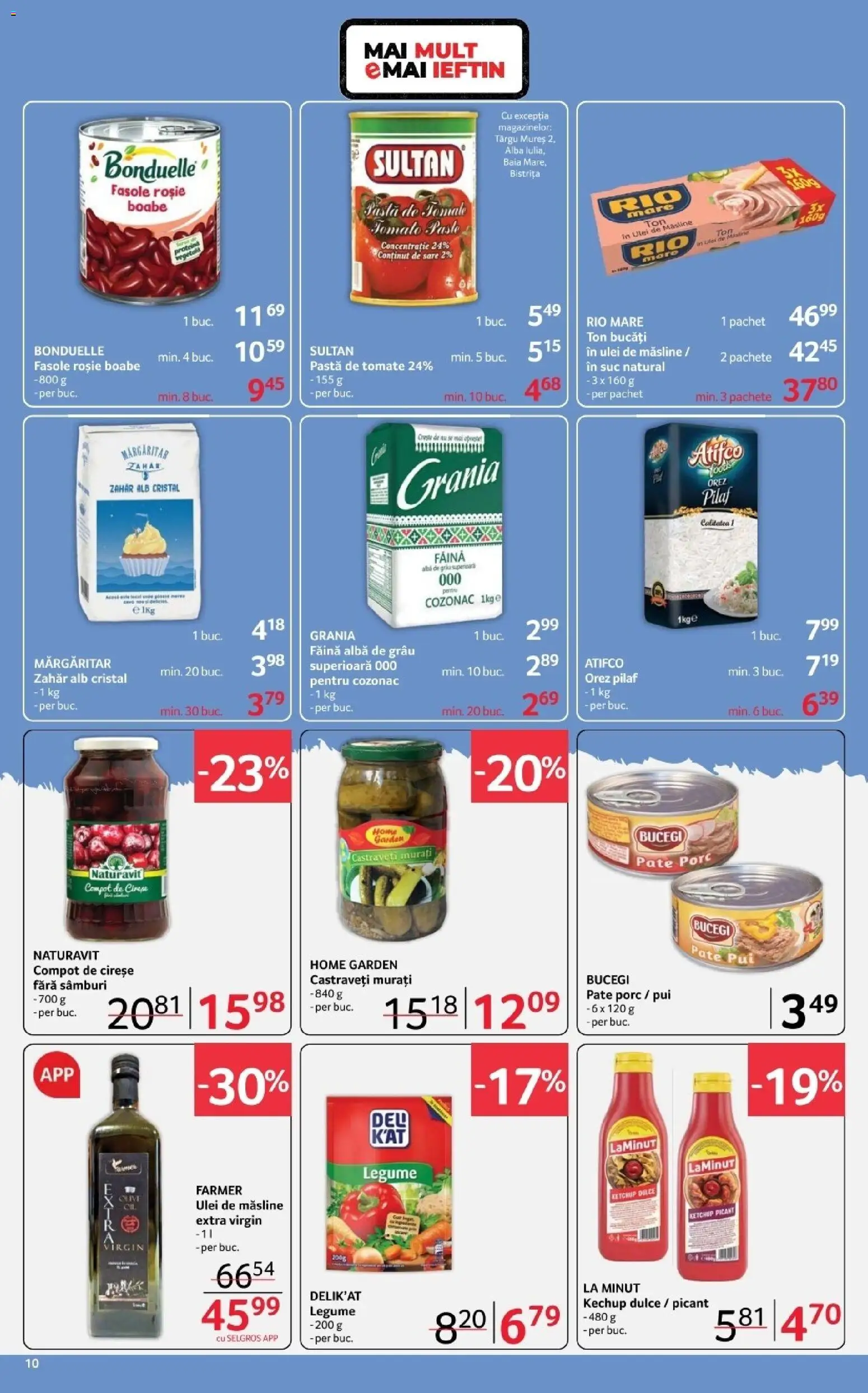 Noul catalog Selgros – valabil de la 20.02.2026 | Pagină: 10 | Produse: Suc, Orez, Compot, Castraveți