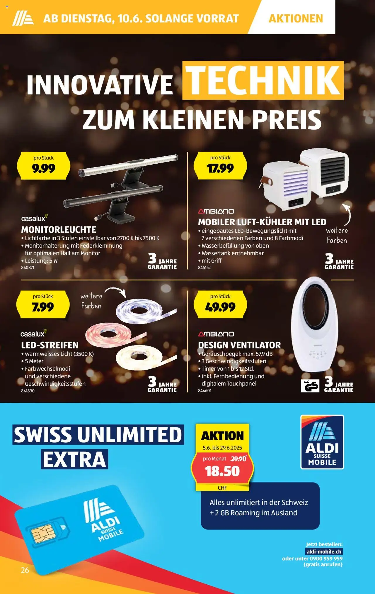 Aldi Aktionen ab 05.06.2025 | Seite: 26 | Produkte: Monitor, Ventilator