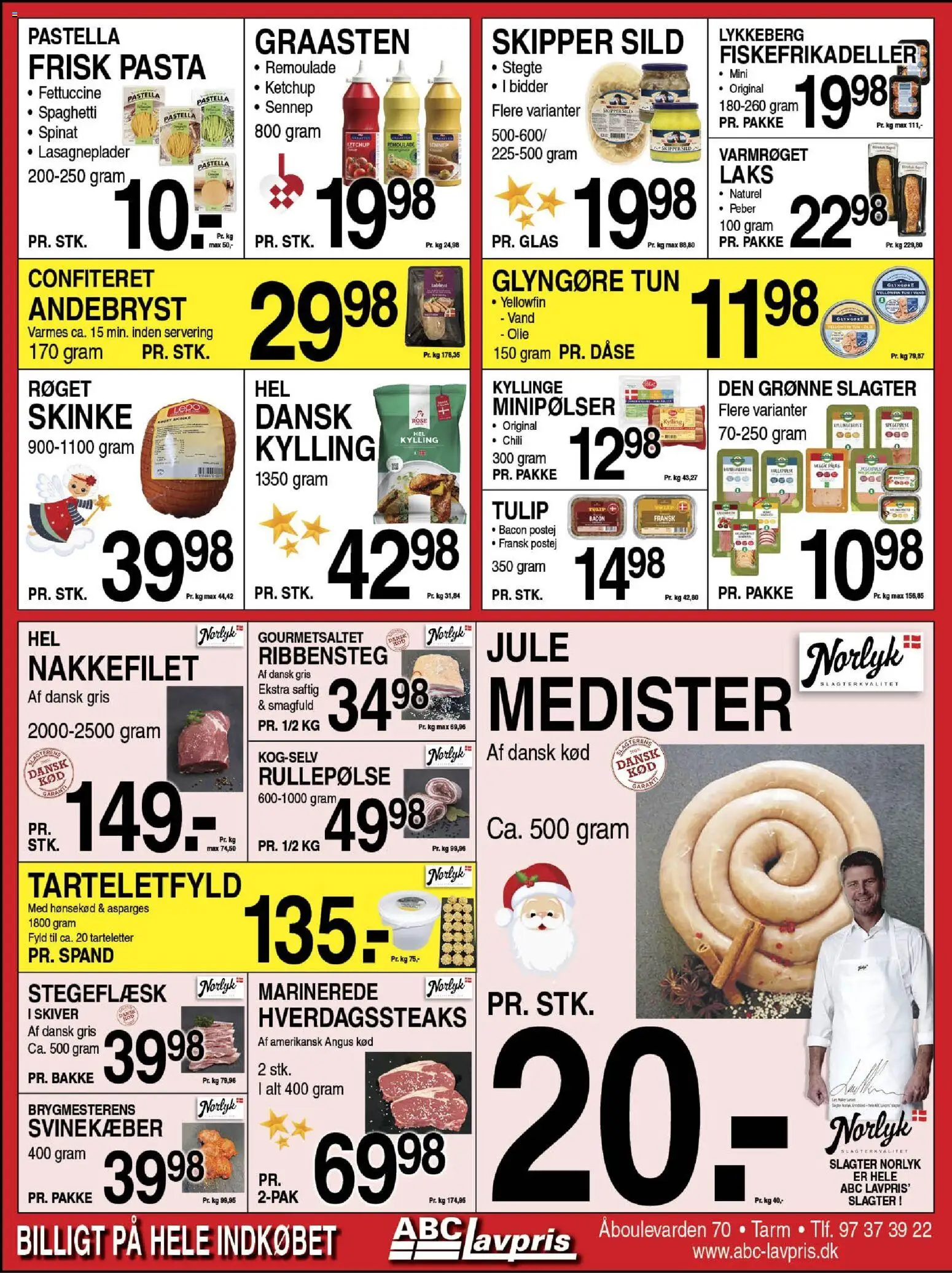 Abc Lavpris tilbudsavis – gyldig fra 03.12.2025 | Side: 4 | Produkter: Olie, Rullepølse, Tun, Bacon